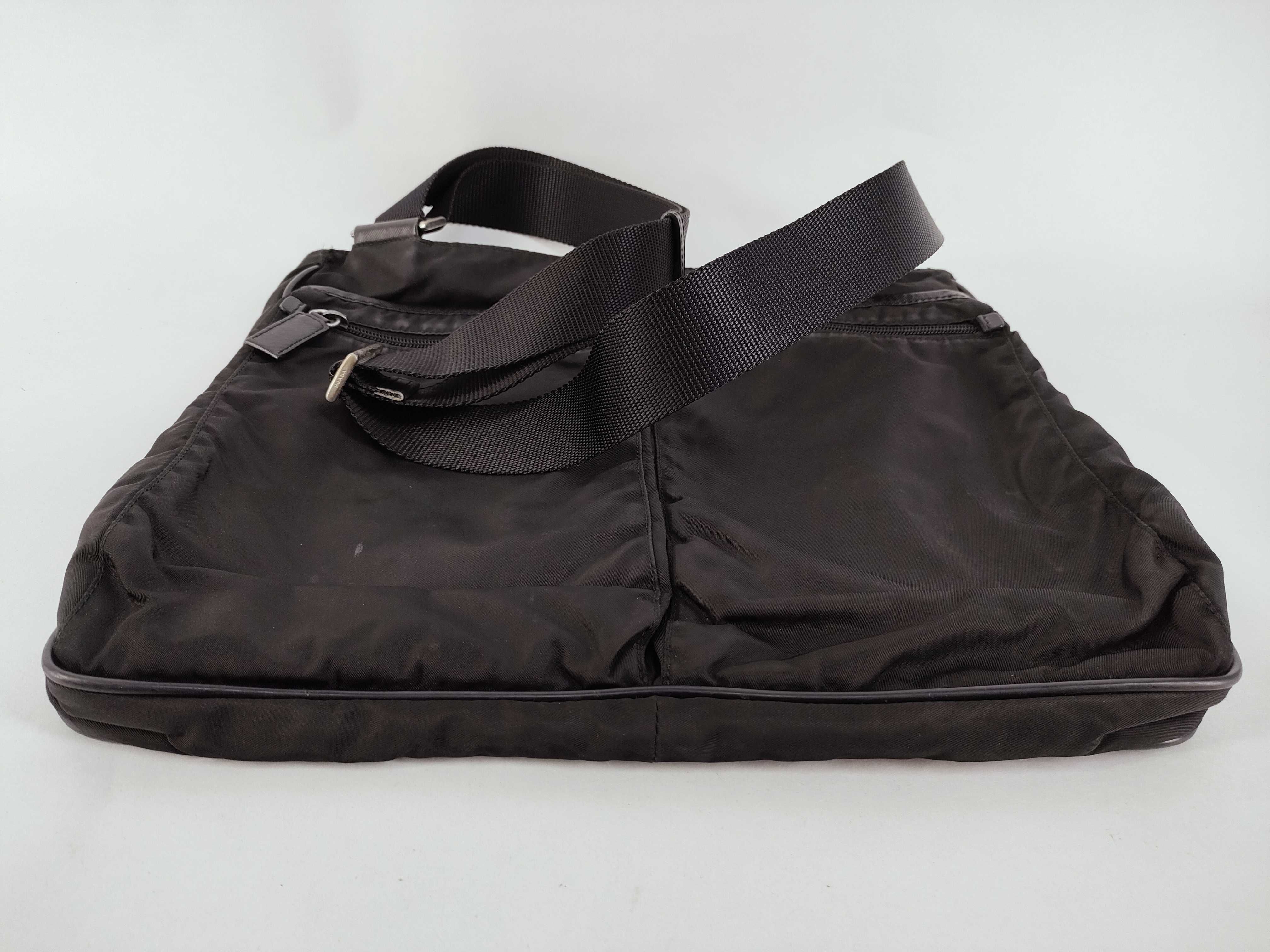 Nylon Shoulder Bag with Triangle Logo — view 7