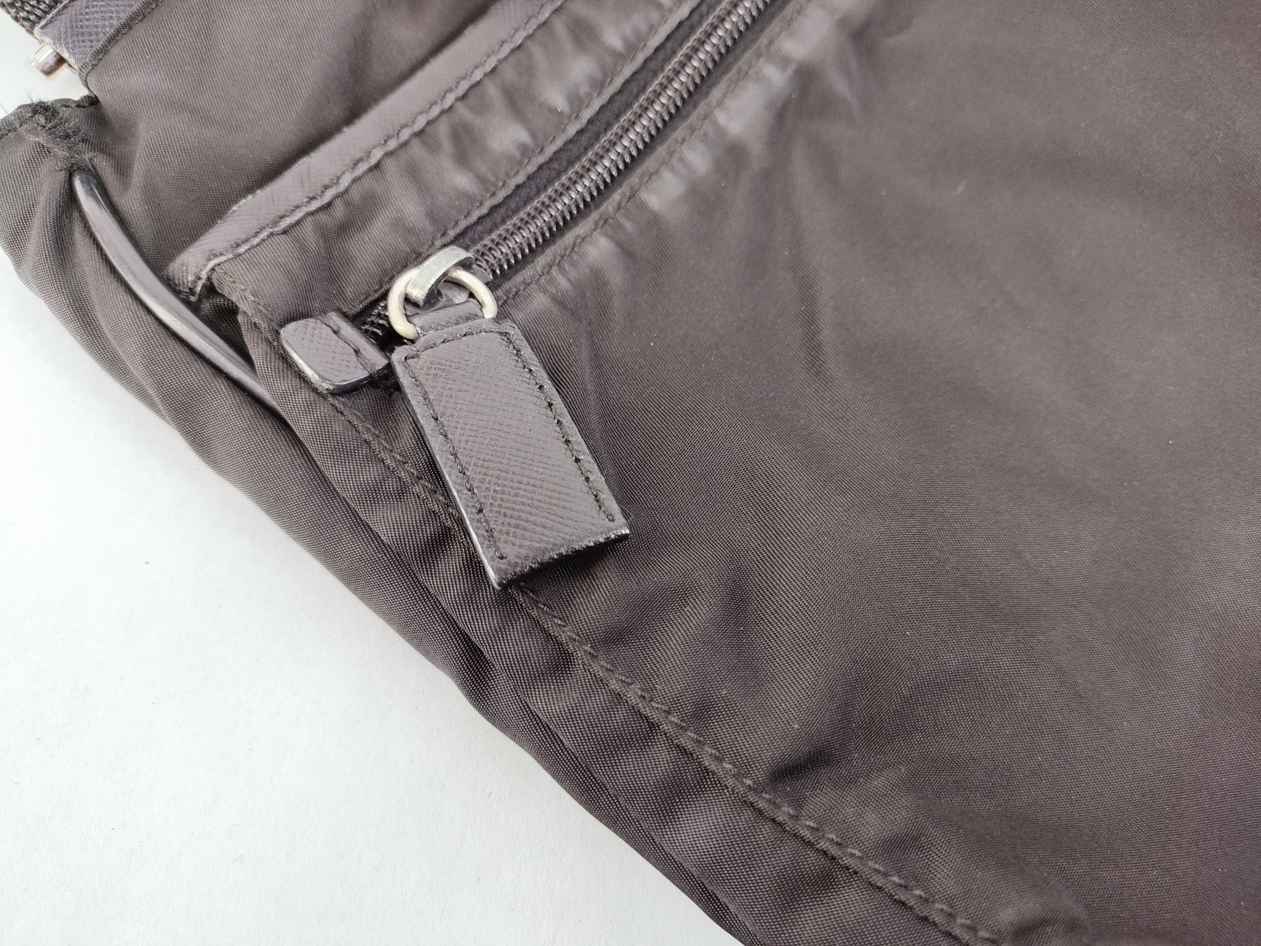 Nylon Shoulder Bag with Triangle Logo — view 8