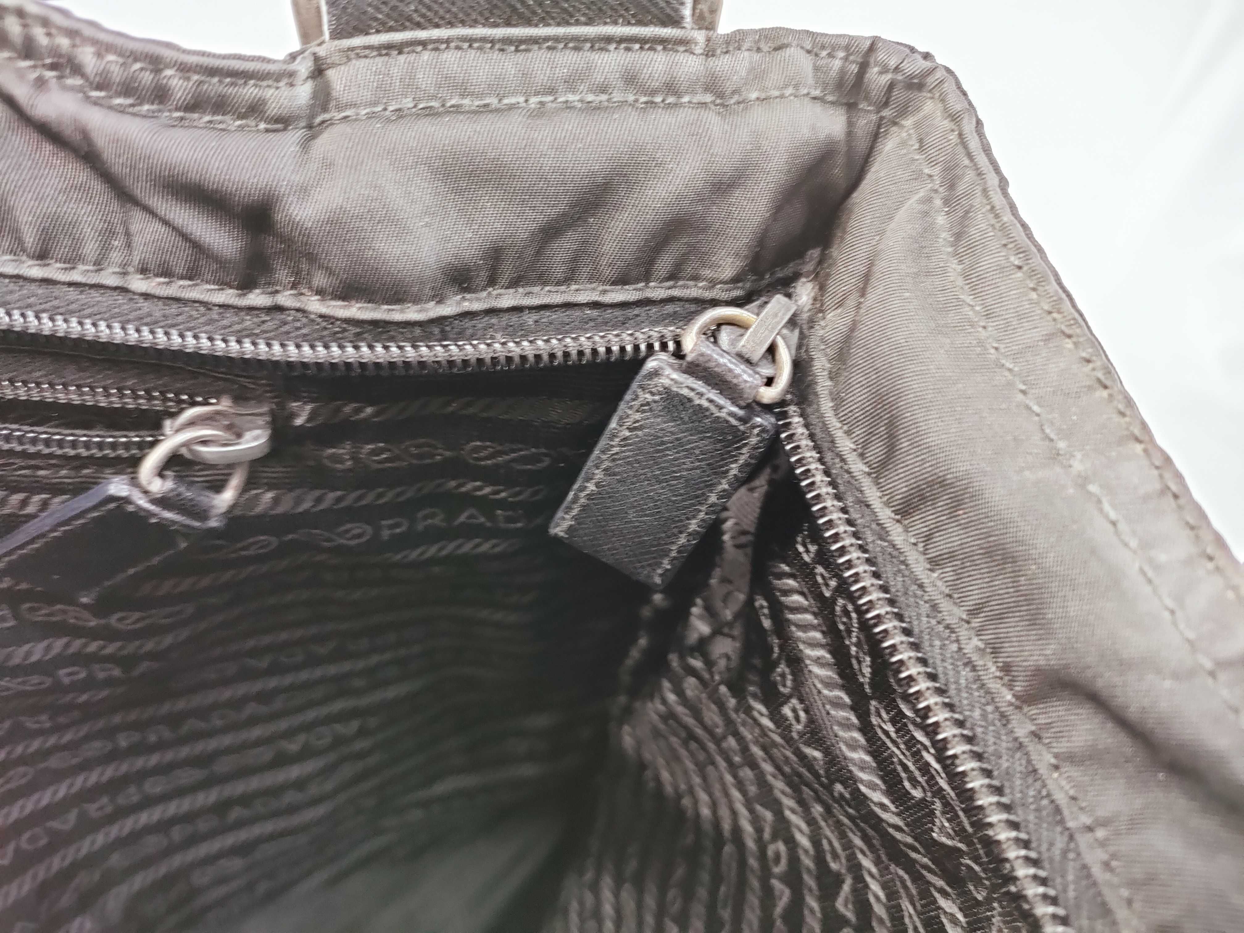 Nylon Shoulder Bag with Triangle Logo — view 9