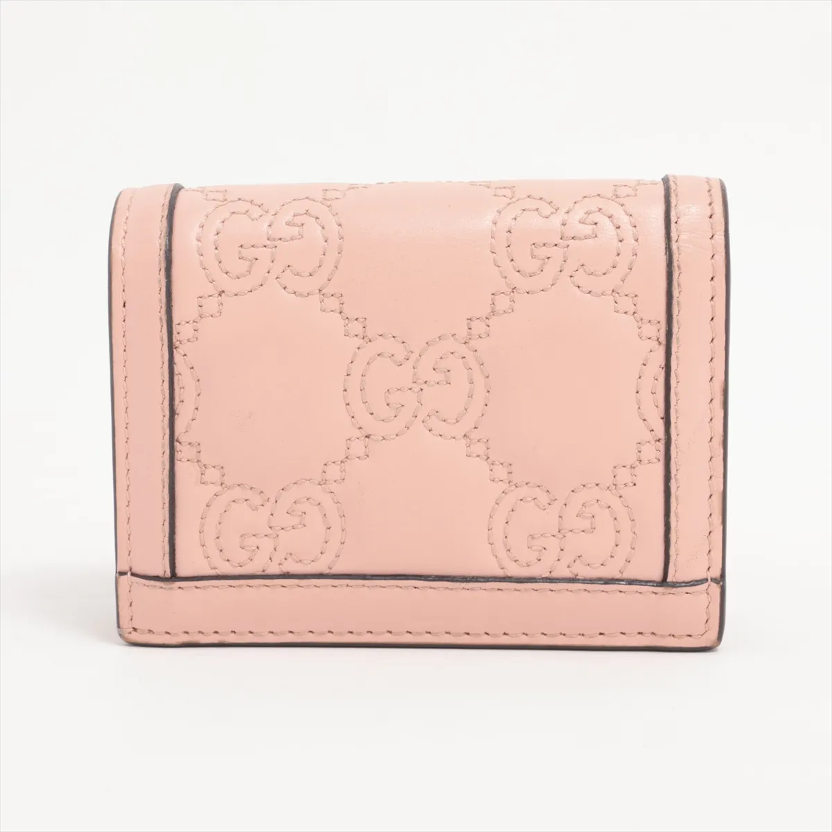 GG Matelasse 723786 Leather Compact Wallet Pink — view 2