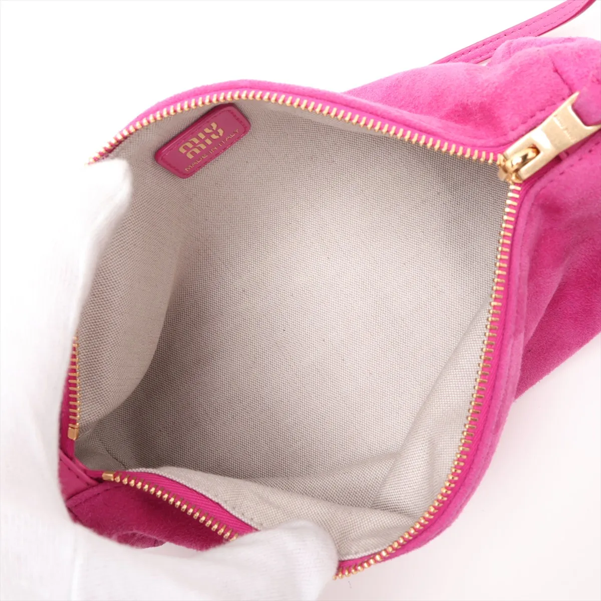 Suede x Leather Shoulder Bag Pink — view 7
