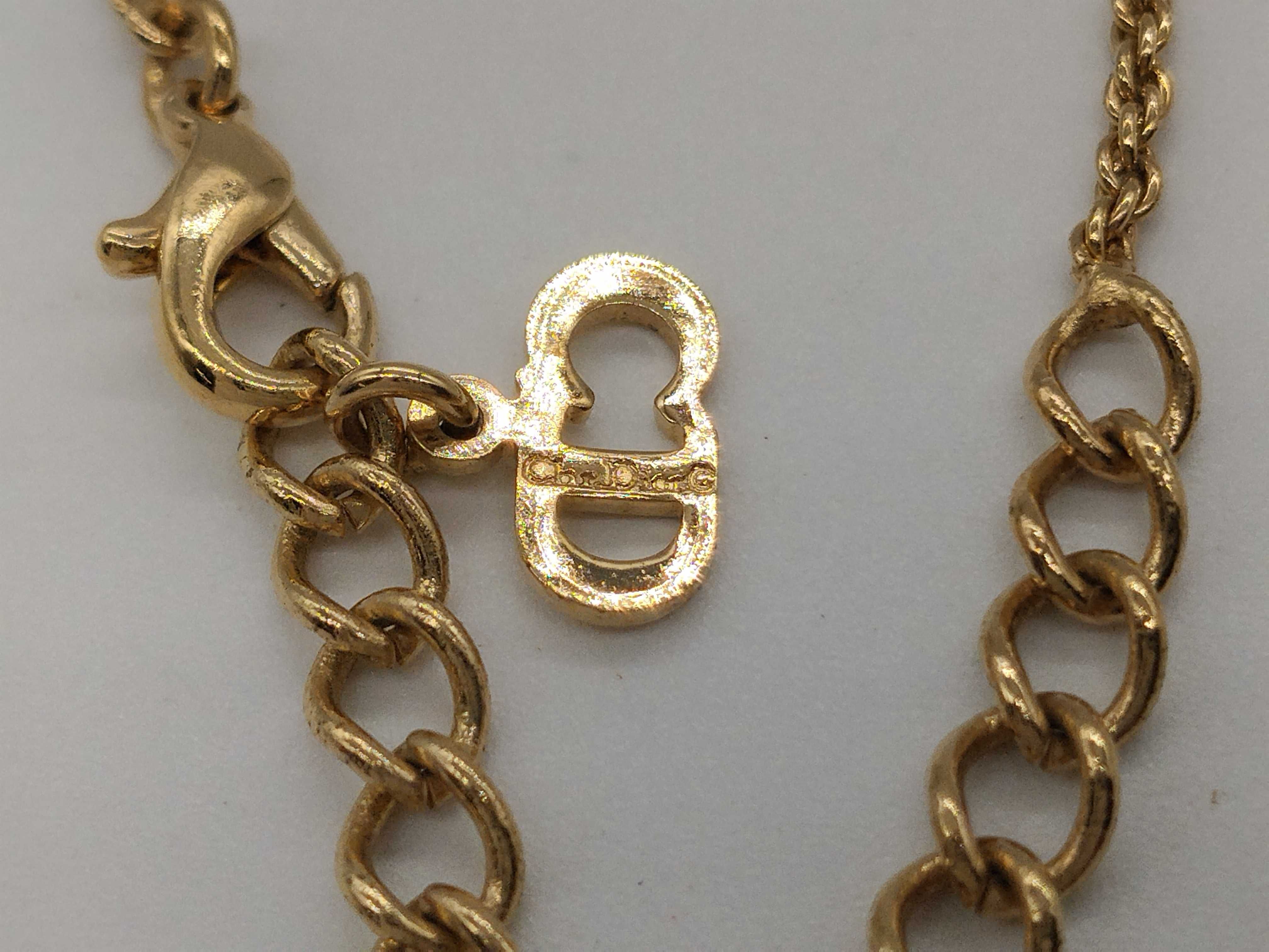 Circle CD Swing 1P Rhinestone Necklace — view 6