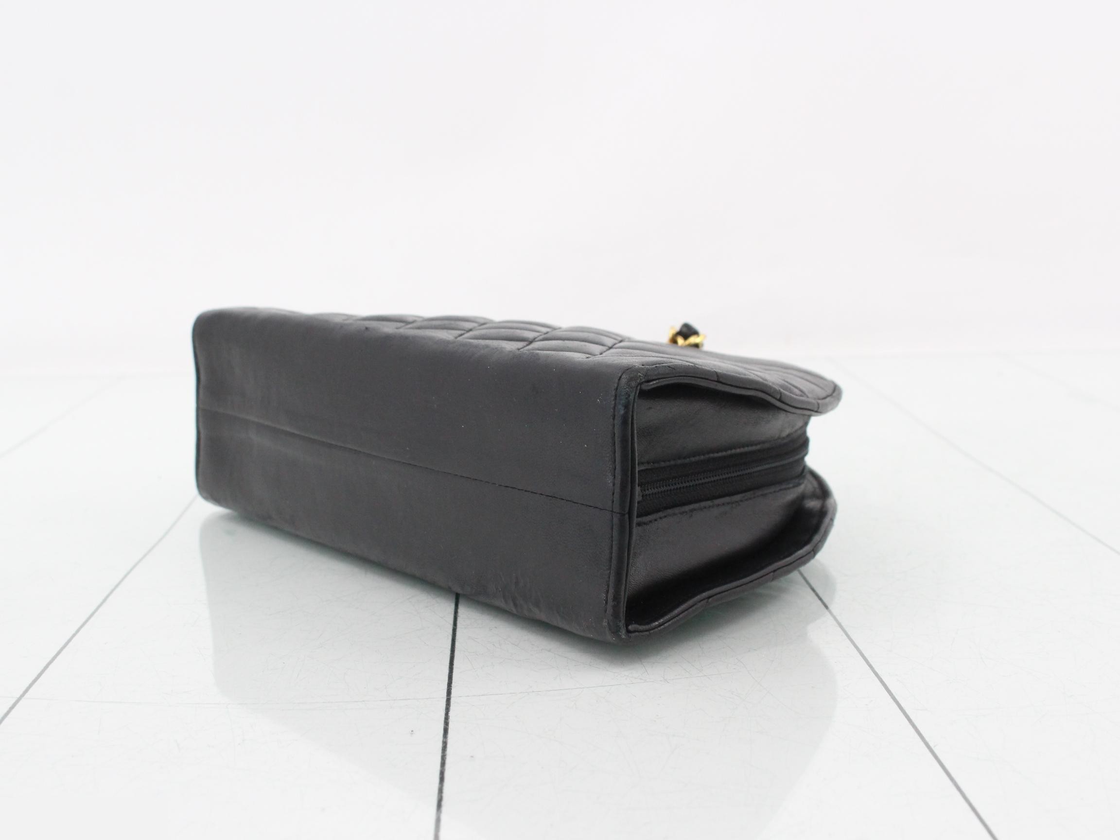 Matelassé Lambskin Half-Moon Chain Shoulder Bag — view 6