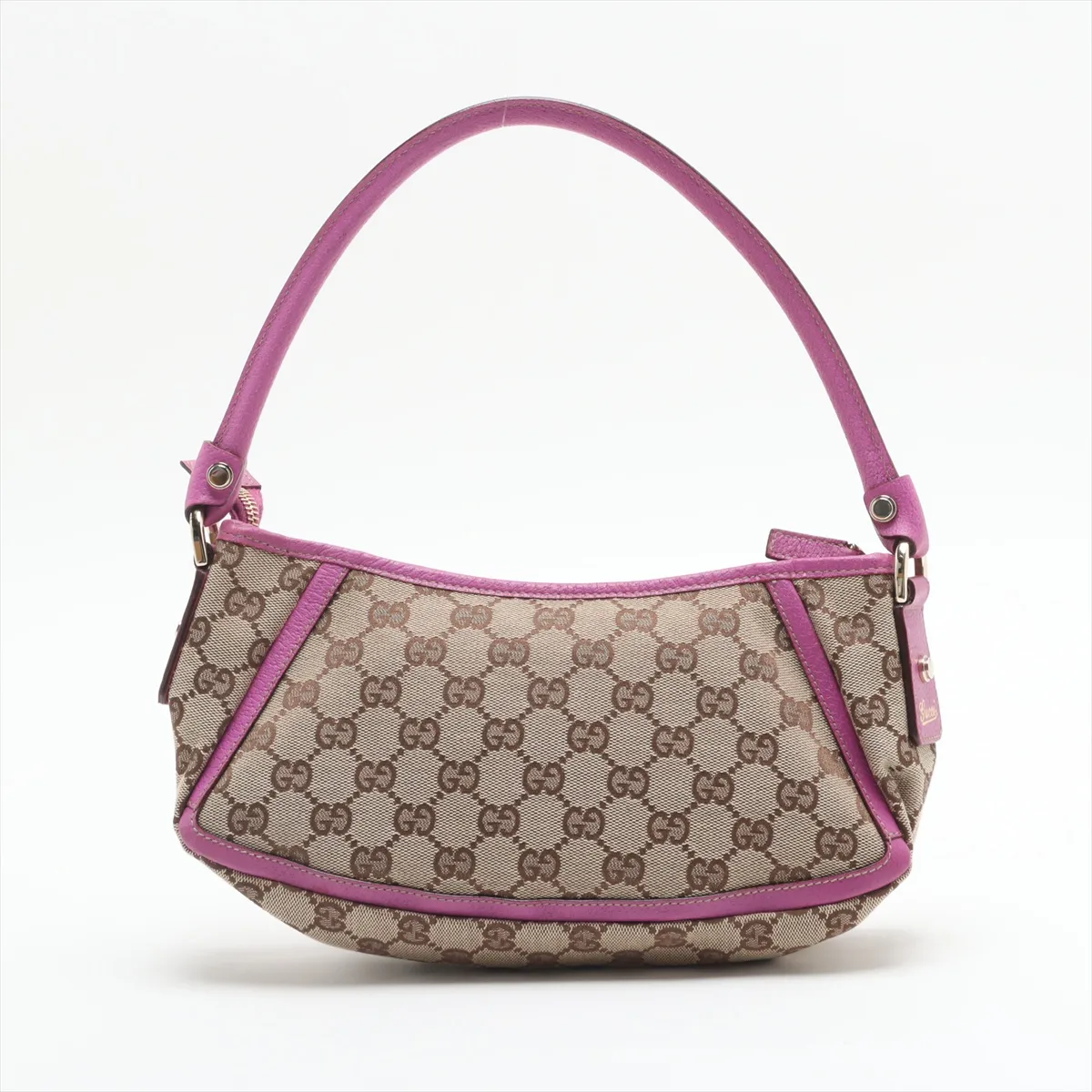 GG canvas x leather handbag beige x pink 130939 — view 2