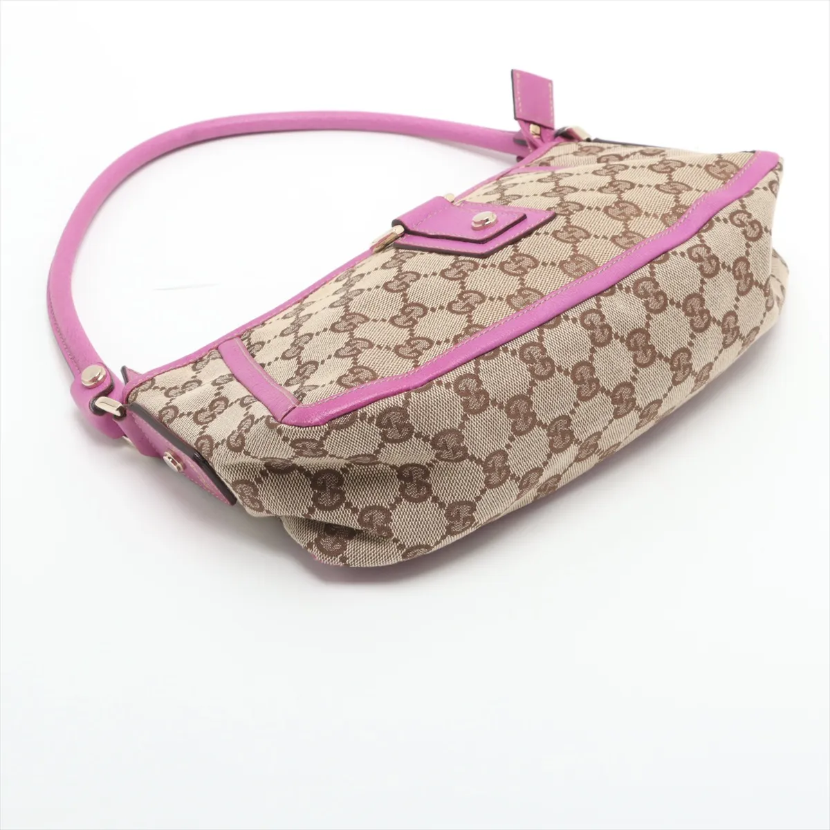 GG canvas x leather handbag beige x pink 130939 — view 4
