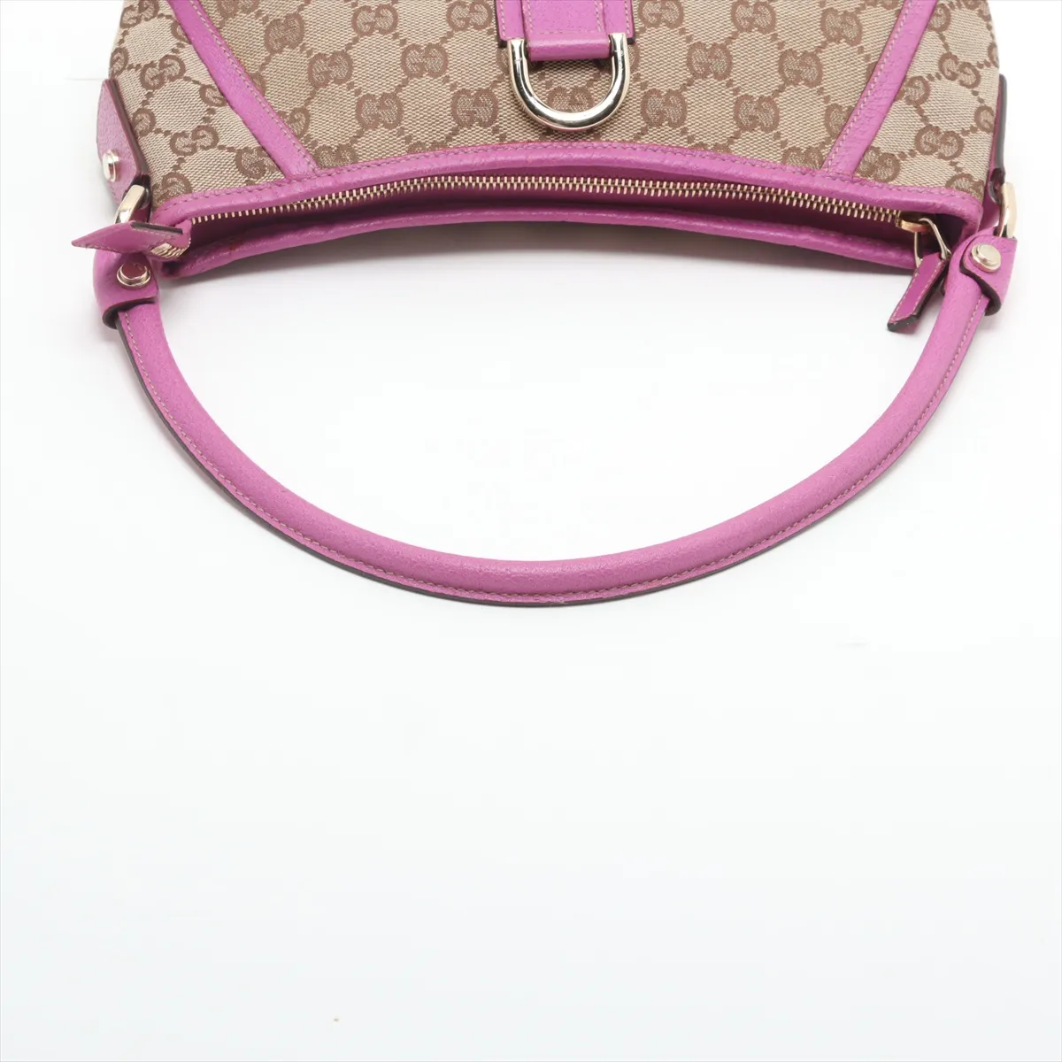 GG canvas x leather handbag beige x pink 130939 — view 5