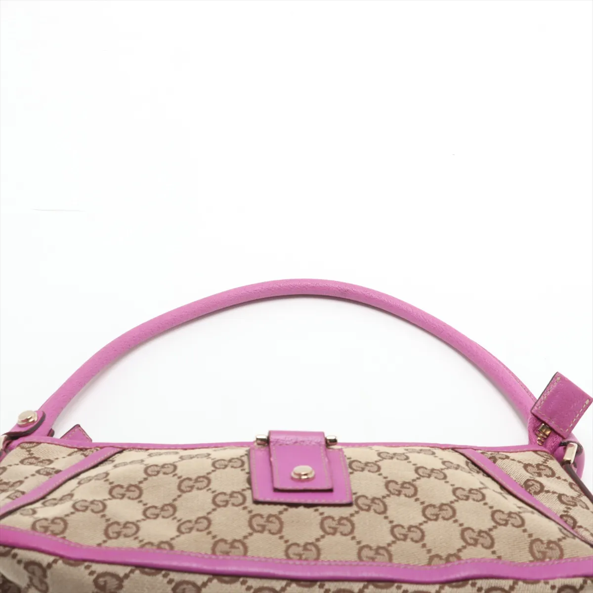 GG canvas x leather handbag beige x pink 130939 — view 6