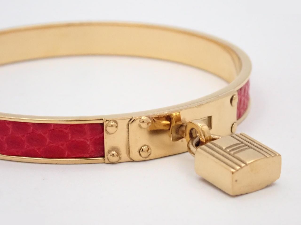 Kelly Cadena Bangle, GP (Gold x Red), Wrist circumference approx. 19.5 cm — view 3