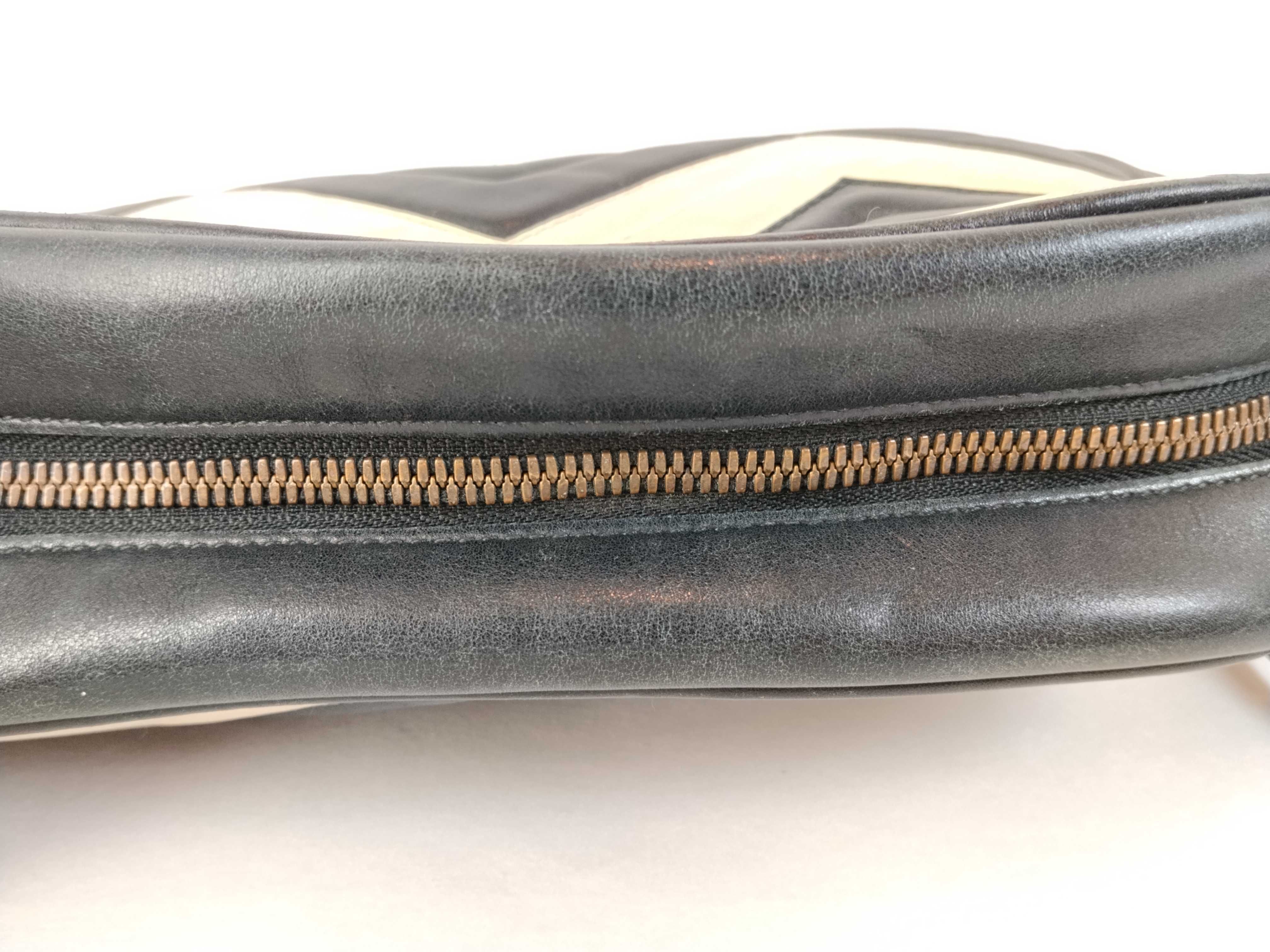 PH- Leather Metalasee Marmont Chain Shoulder Bag Black — view 8
