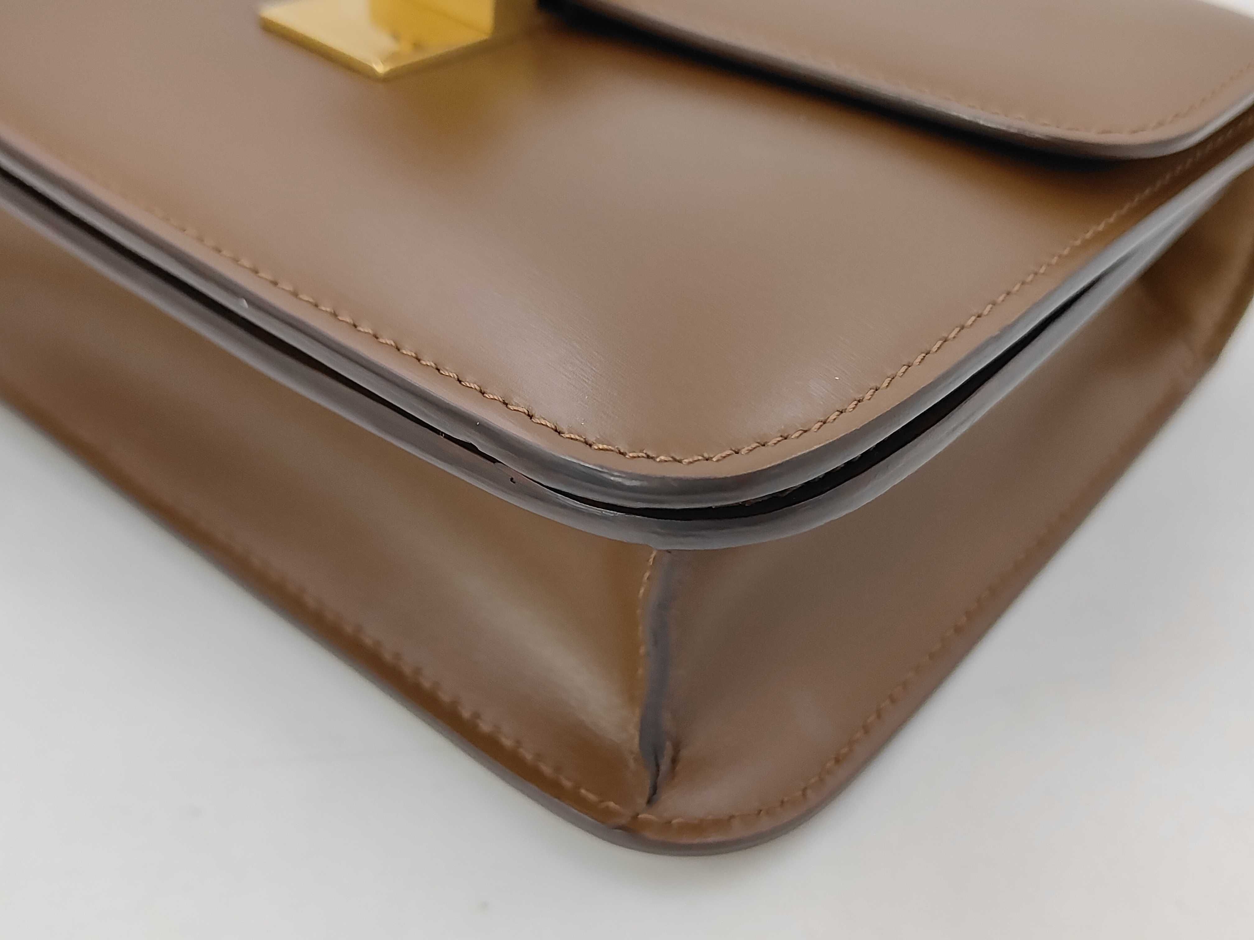 Classic Box Brown Calfskin Shoulder Bag — view 4