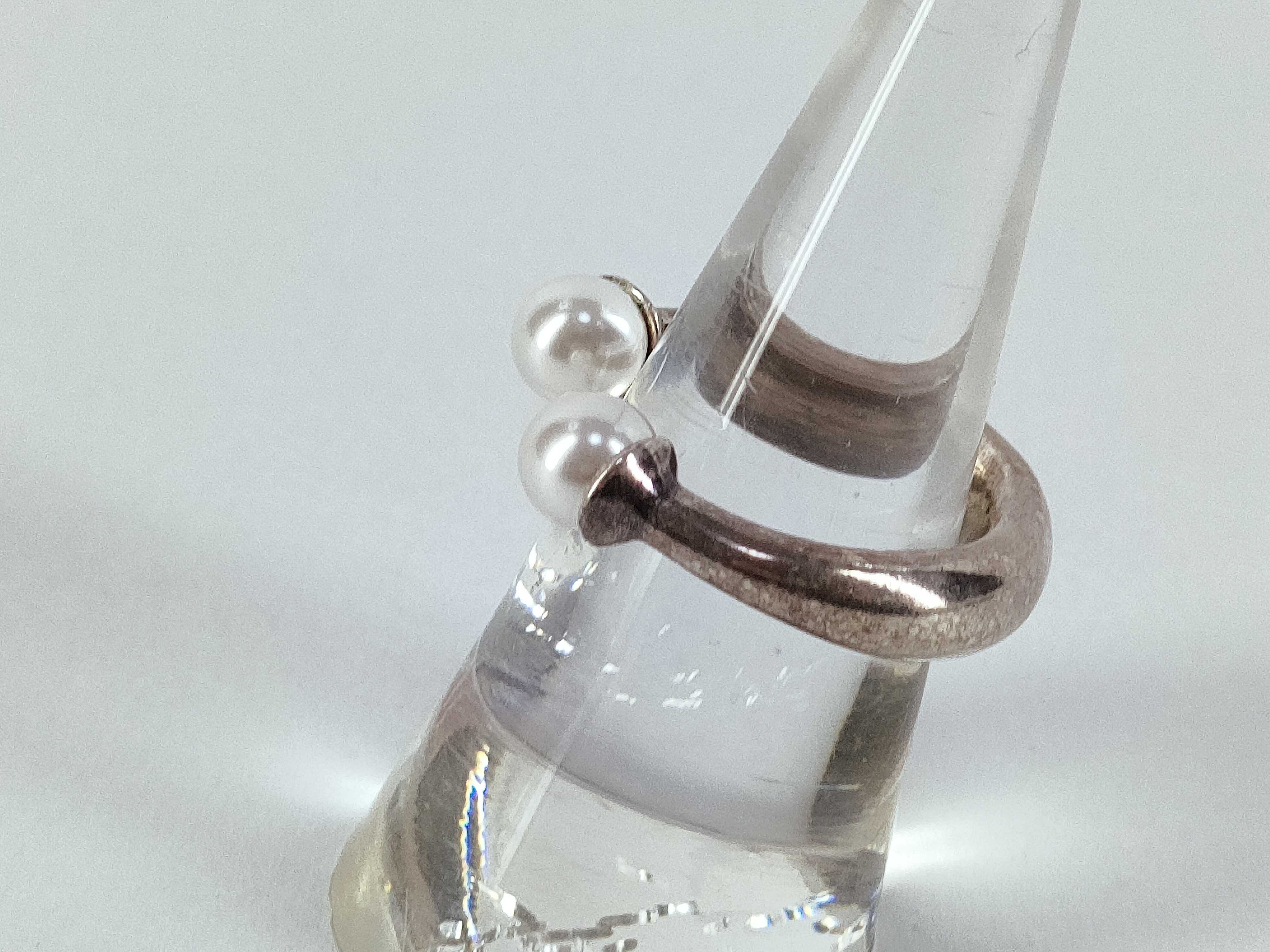 Tribal Pearl Ring, Size L — view 2
