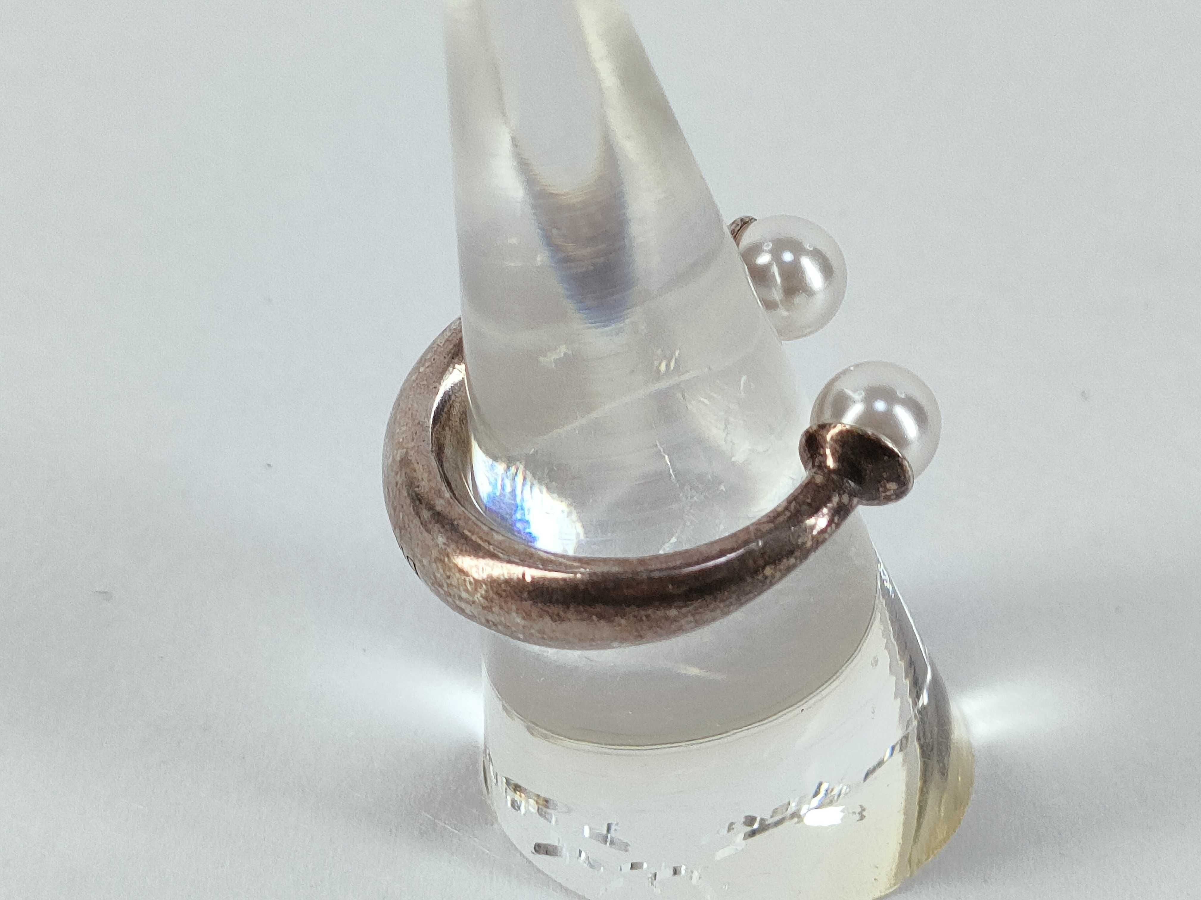 Tribal Pearl Ring, Size L — view 3