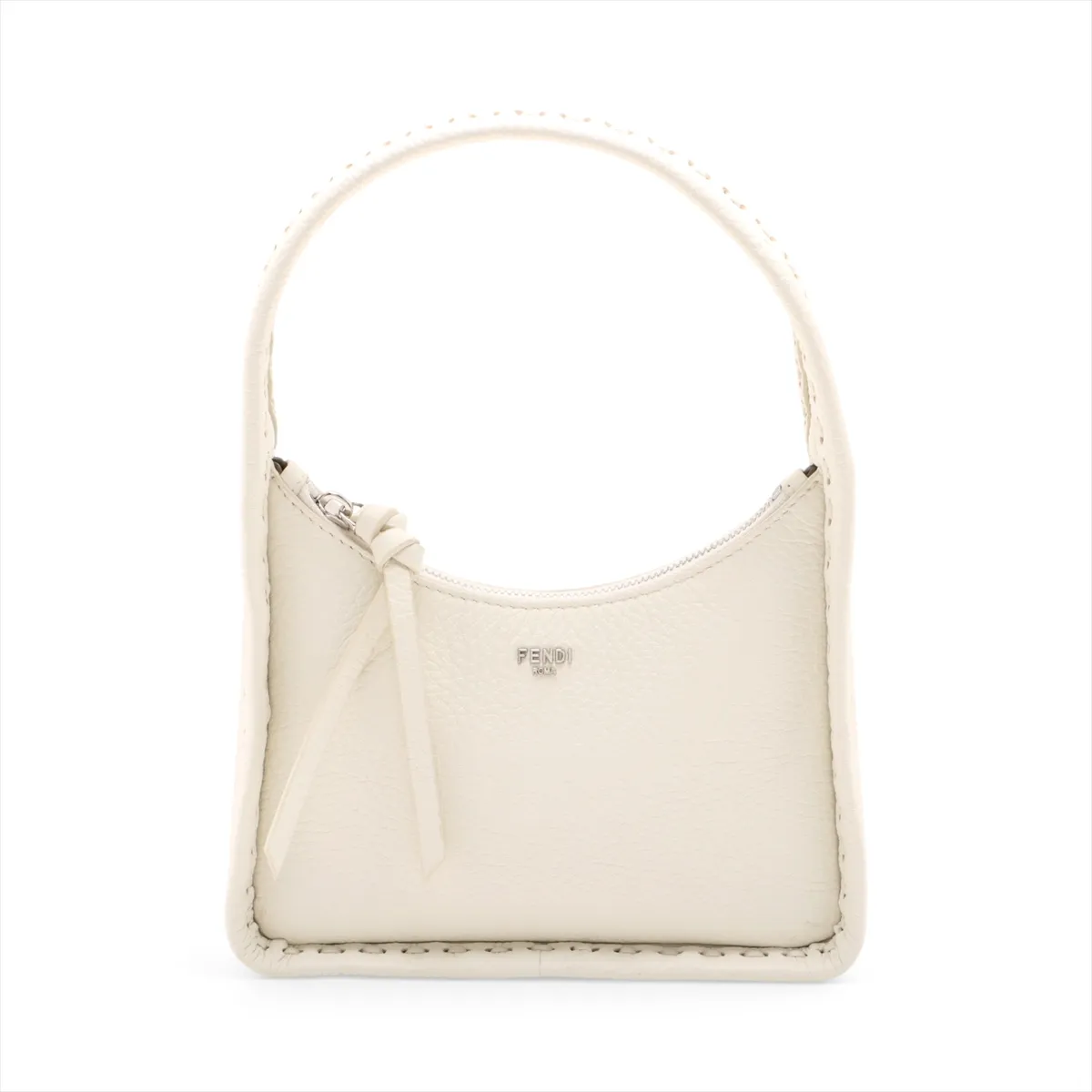 Selleria Small Fendessence Leather Shoulder Bag White 8BS094