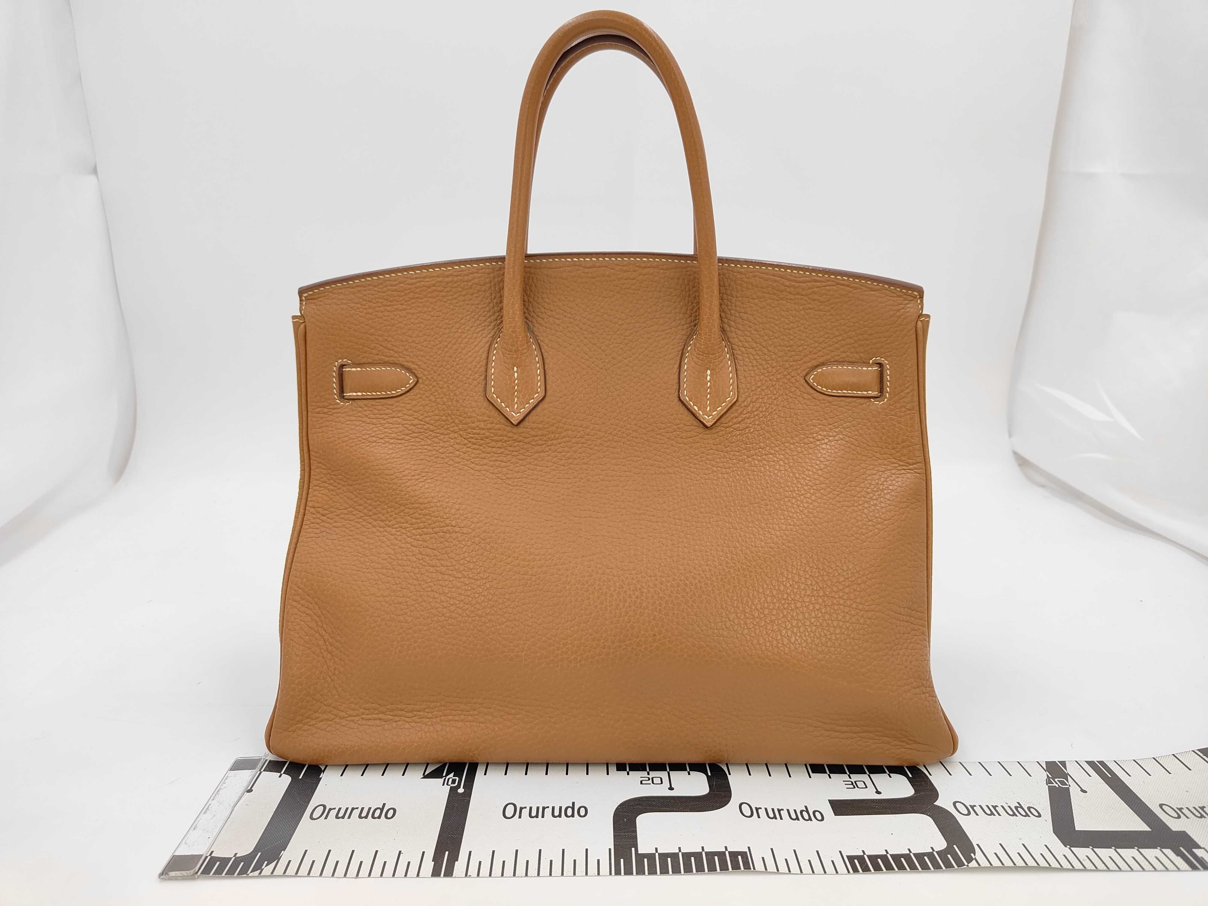 Birkin 35 Togo Gold Hardware J Stamp Handbag — view 2