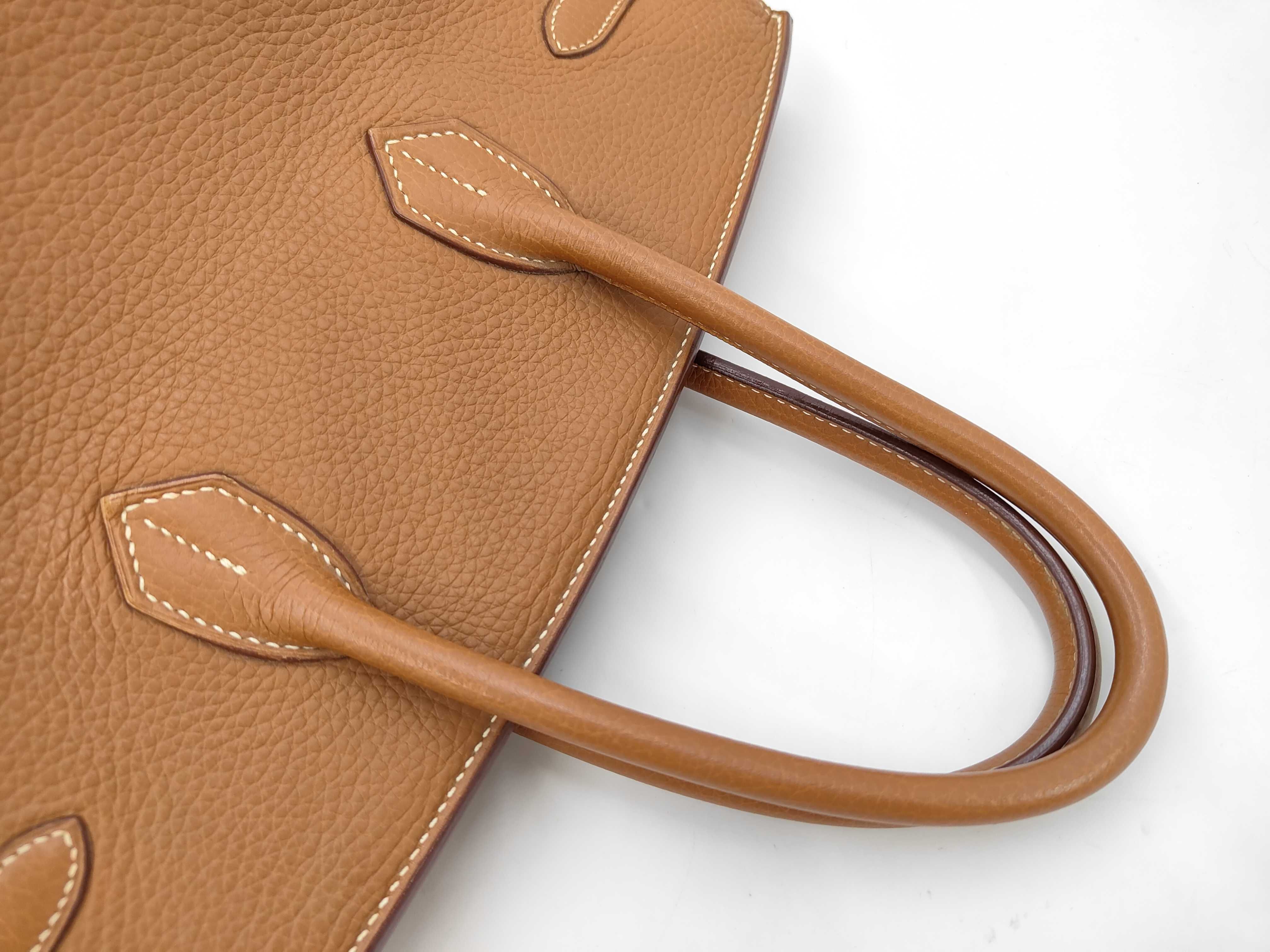 Birkin 35 Togo Gold Hardware J Stamp Handbag — view 4