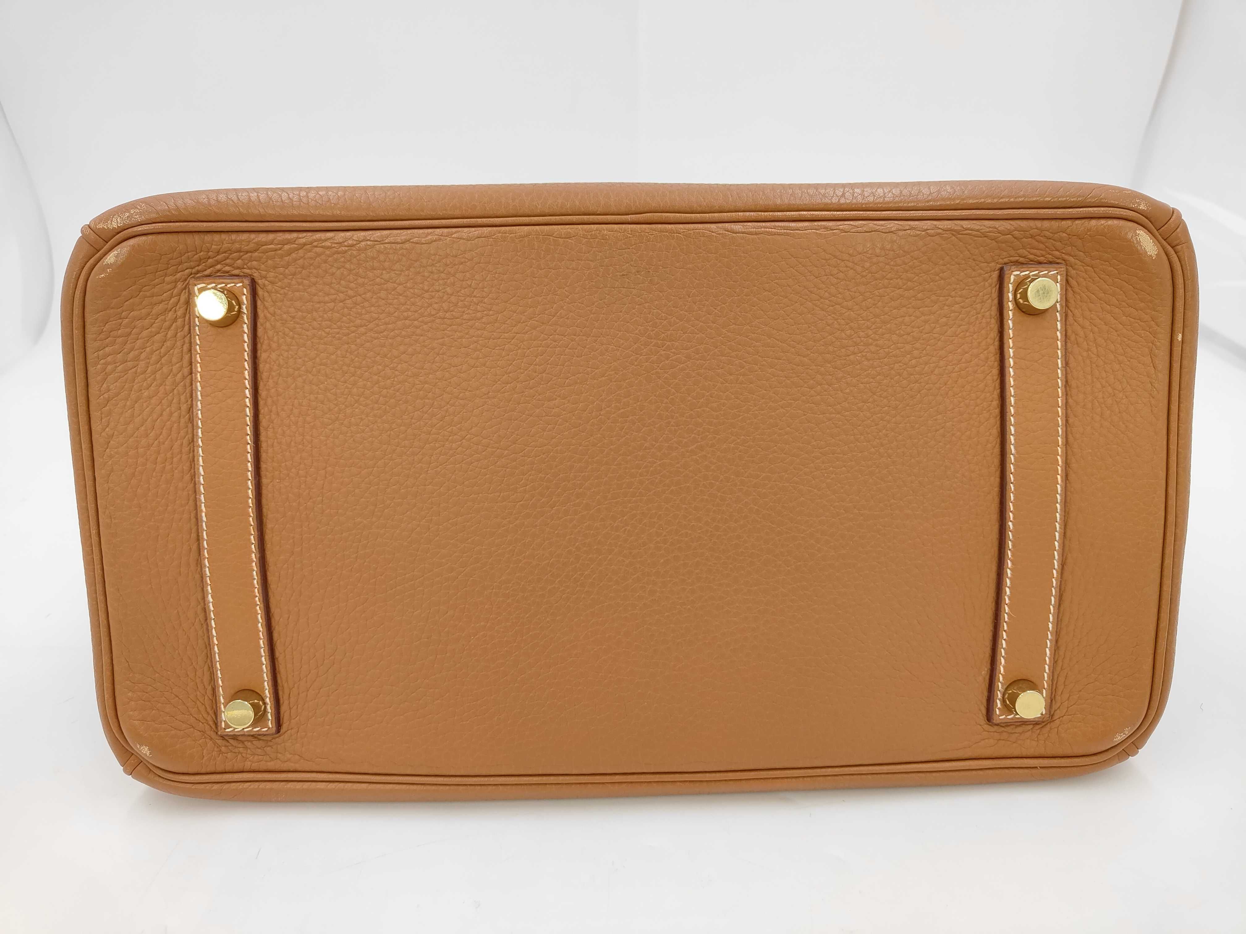 Birkin 35 Togo Gold Hardware J Stamp Handbag — view 7