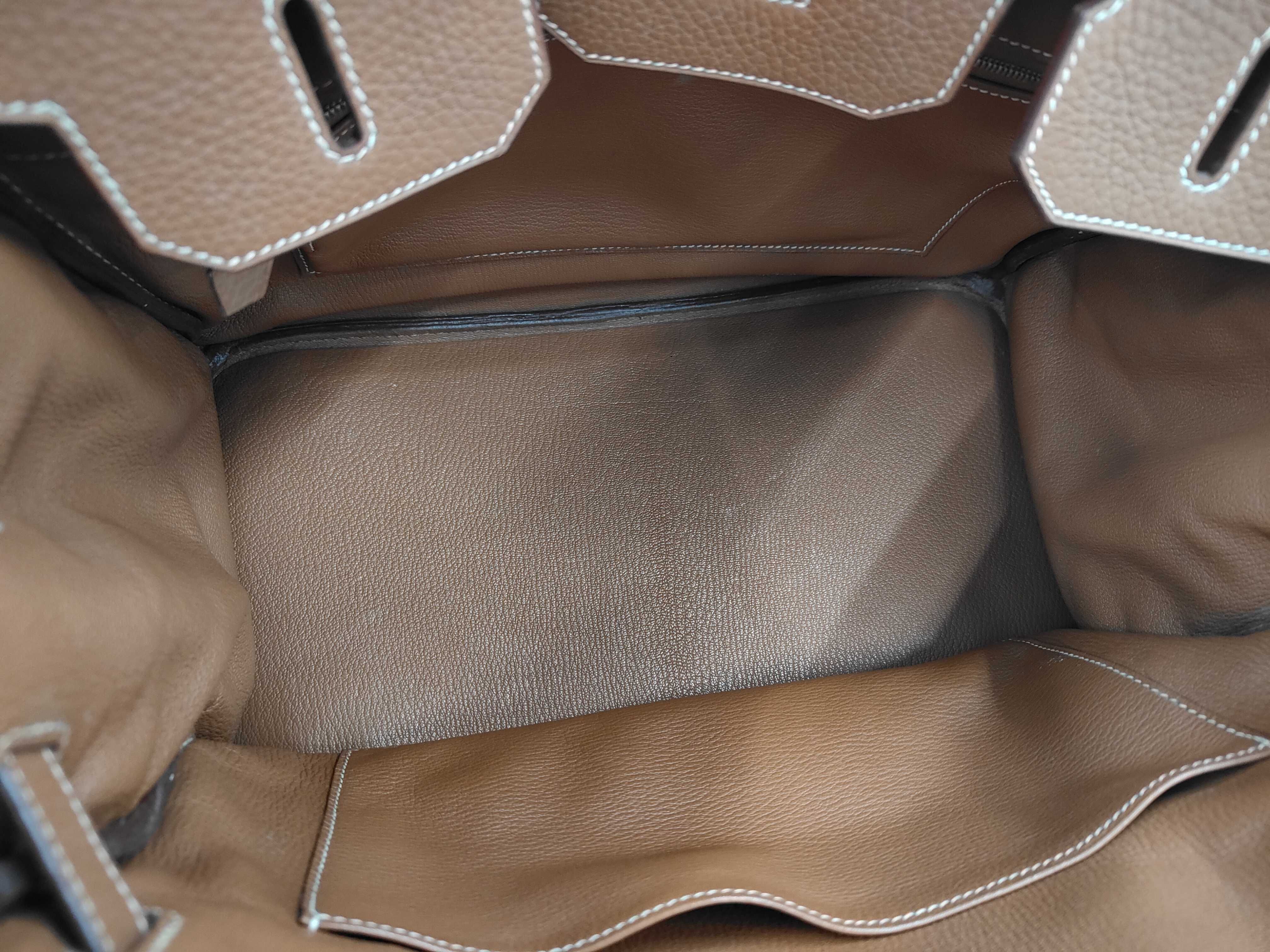 Birkin 35 Togo Gold Hardware J Stamp Handbag — view 8