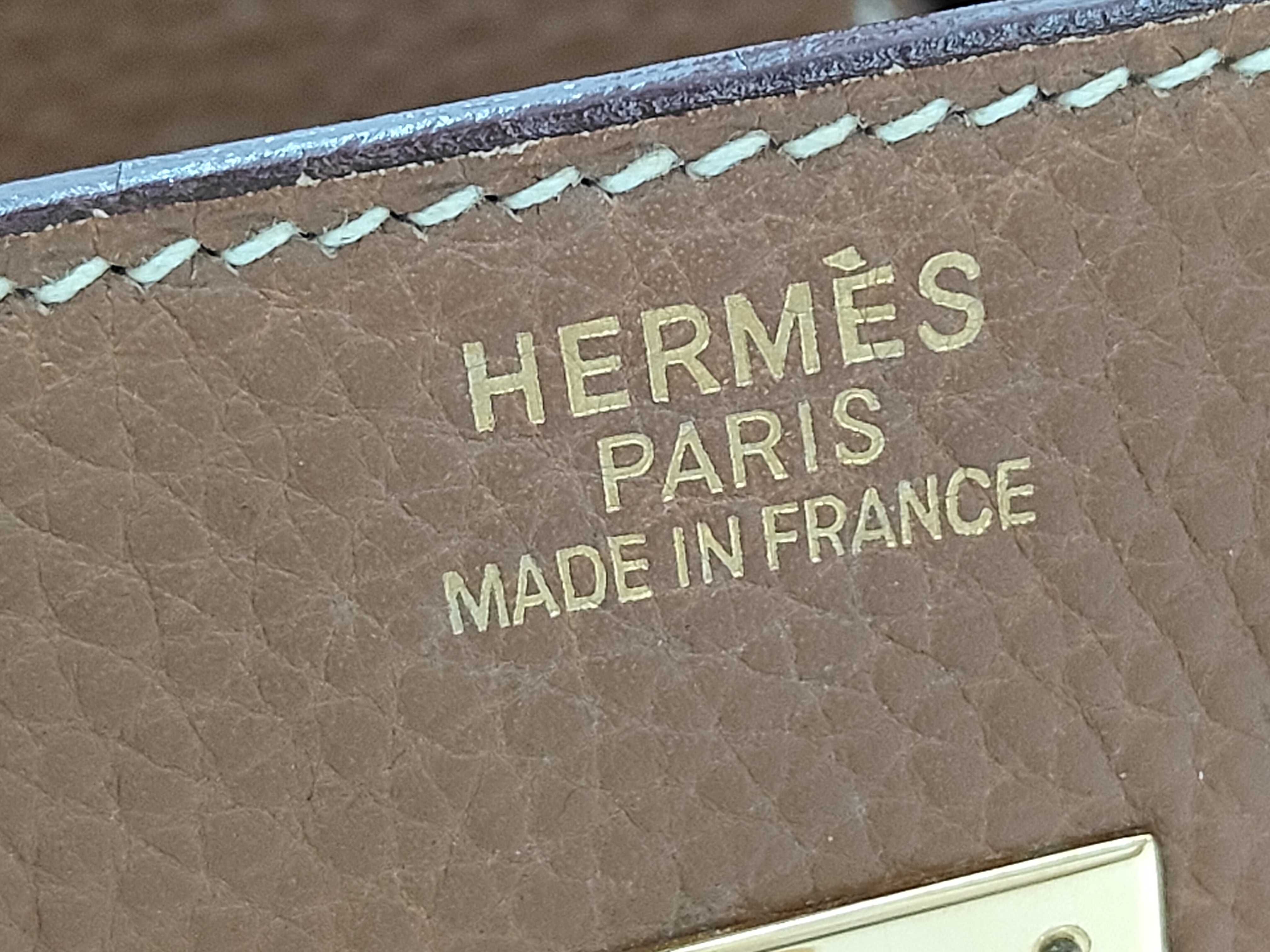 Birkin 35 Togo Gold Hardware J Stamp Handbag — view 9