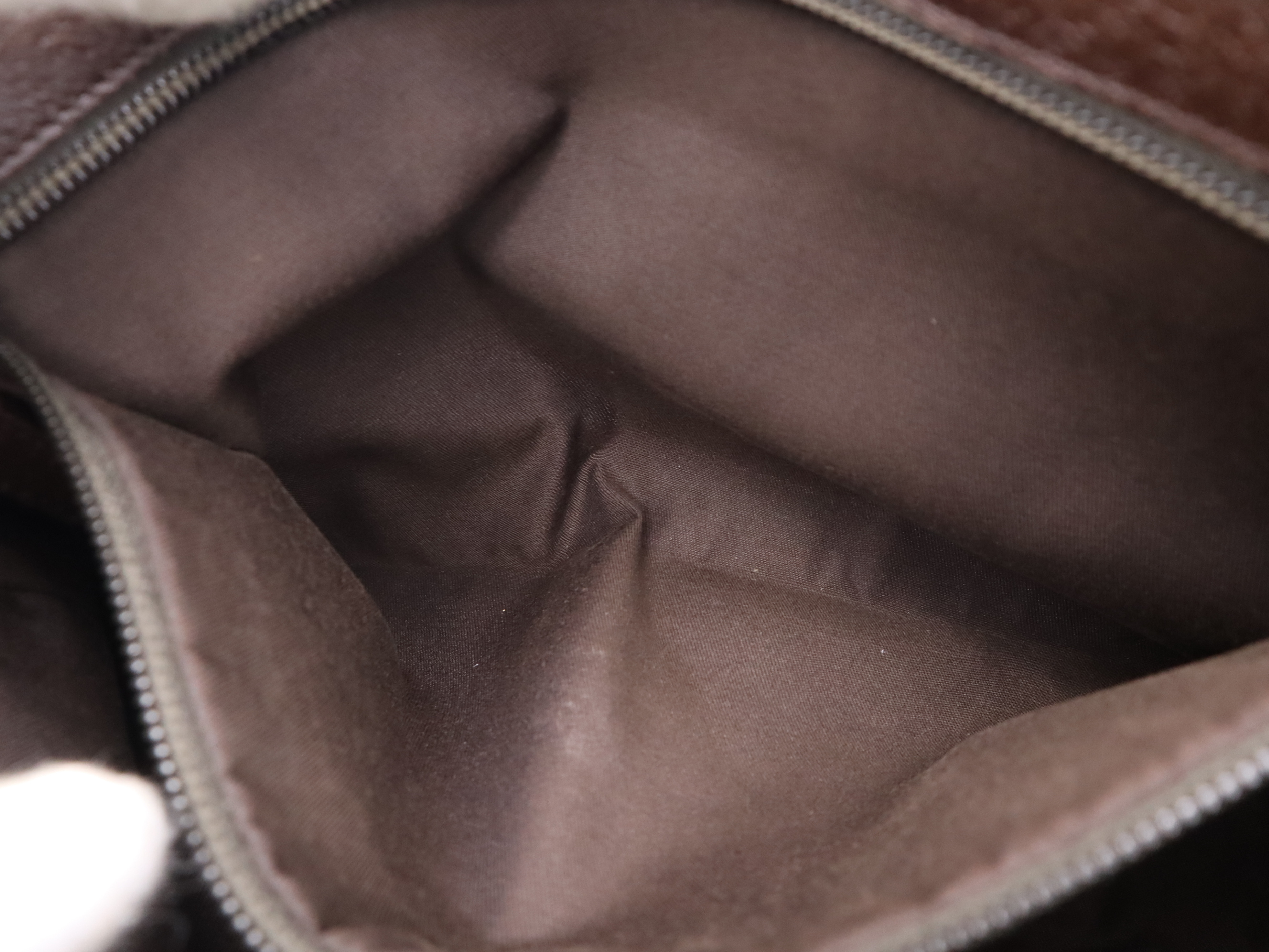 114273 Canvas x Leather GG Canvas Shoulder Bag Brown Silver Hardware Shoulder Bag — view 12