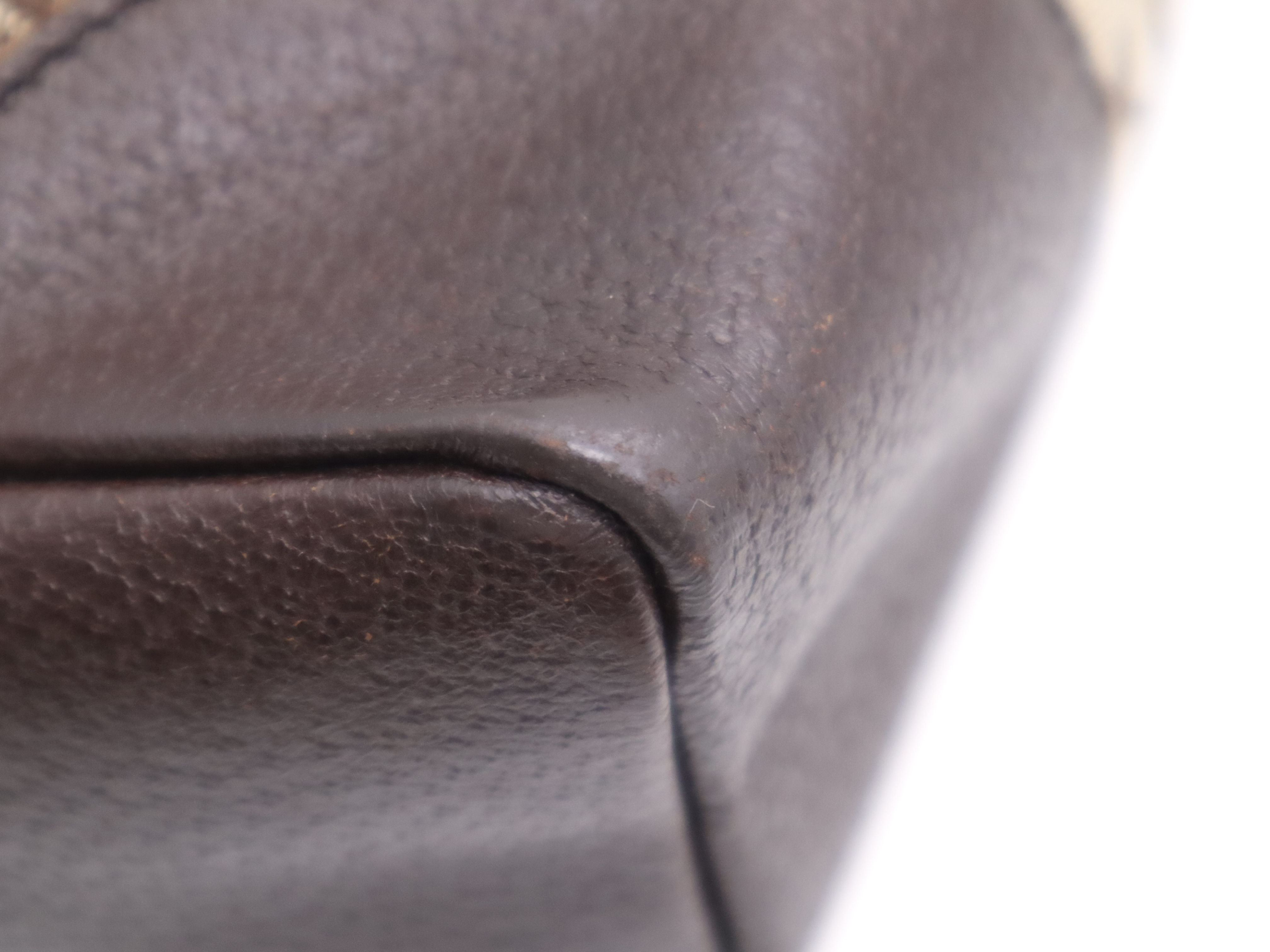 114273 Canvas x Leather GG Canvas Shoulder Bag Brown Silver Hardware Shoulder Bag — view 10