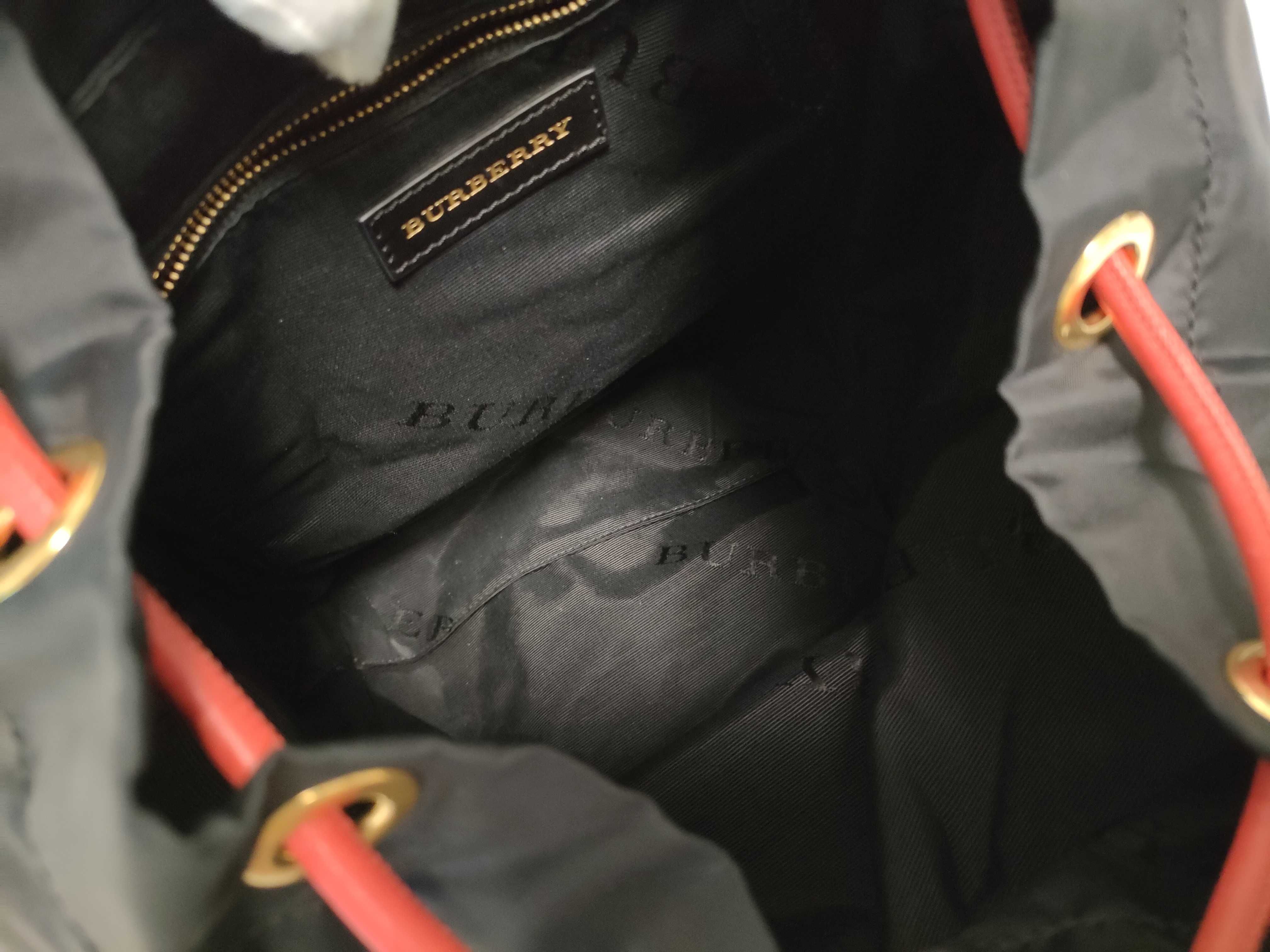 Studded Leather x Nylon Quilted Backpack with Gold Hardware, Black — view 12