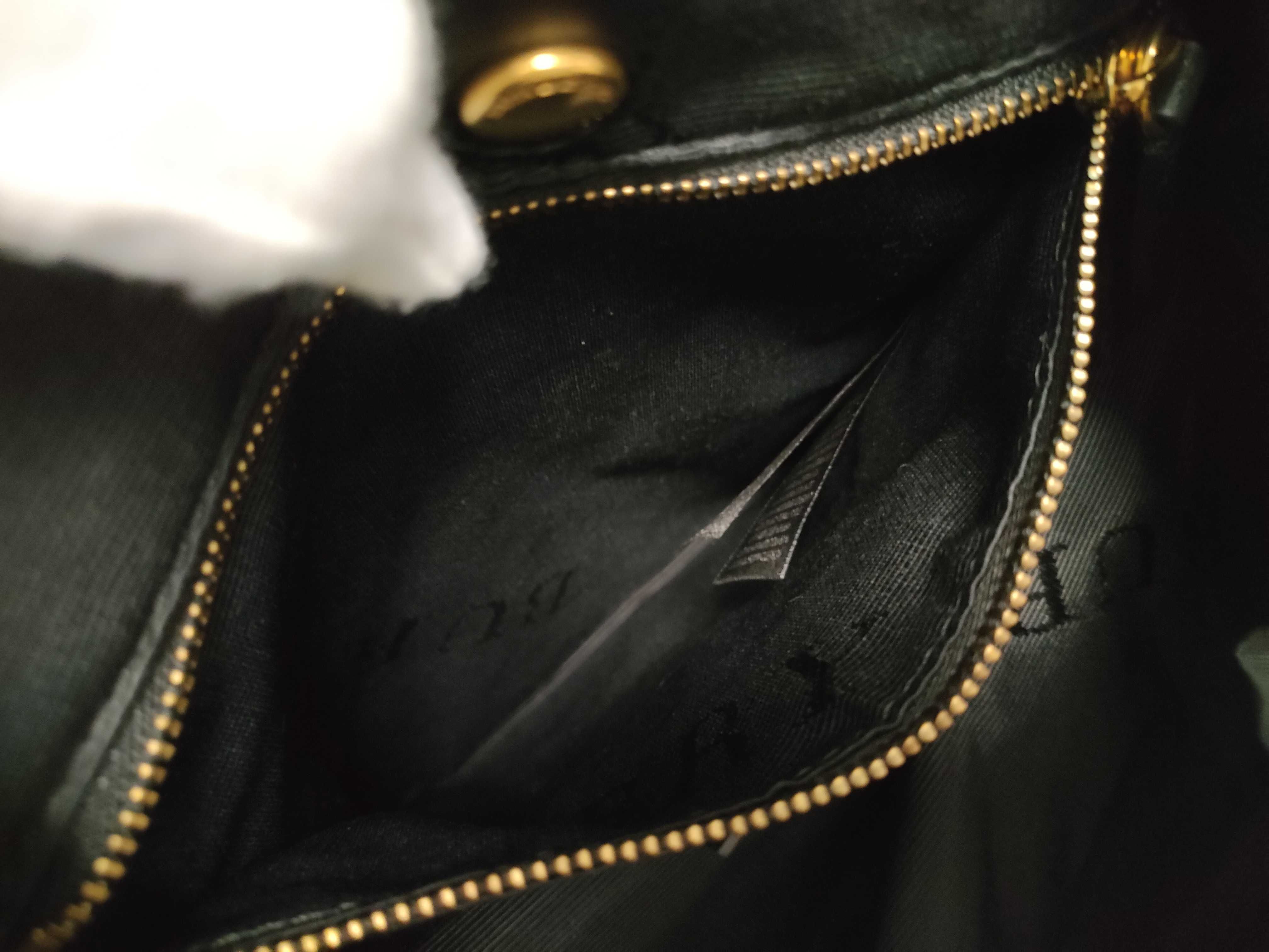 Studded Leather x Nylon Quilted Backpack with Gold Hardware, Black — view 14