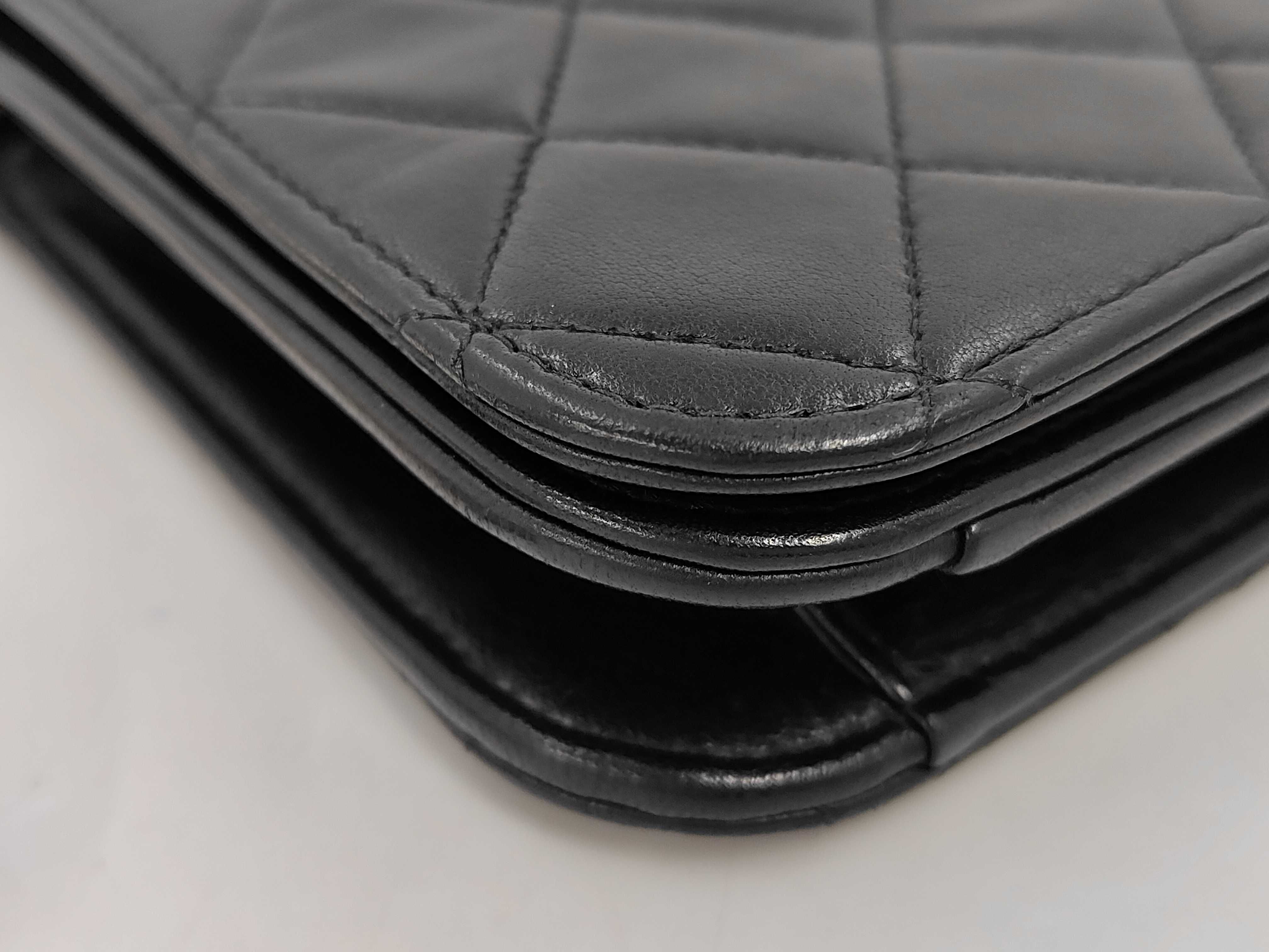 Matelassé Full Flap Push Shoulder Bag, Black — view 7