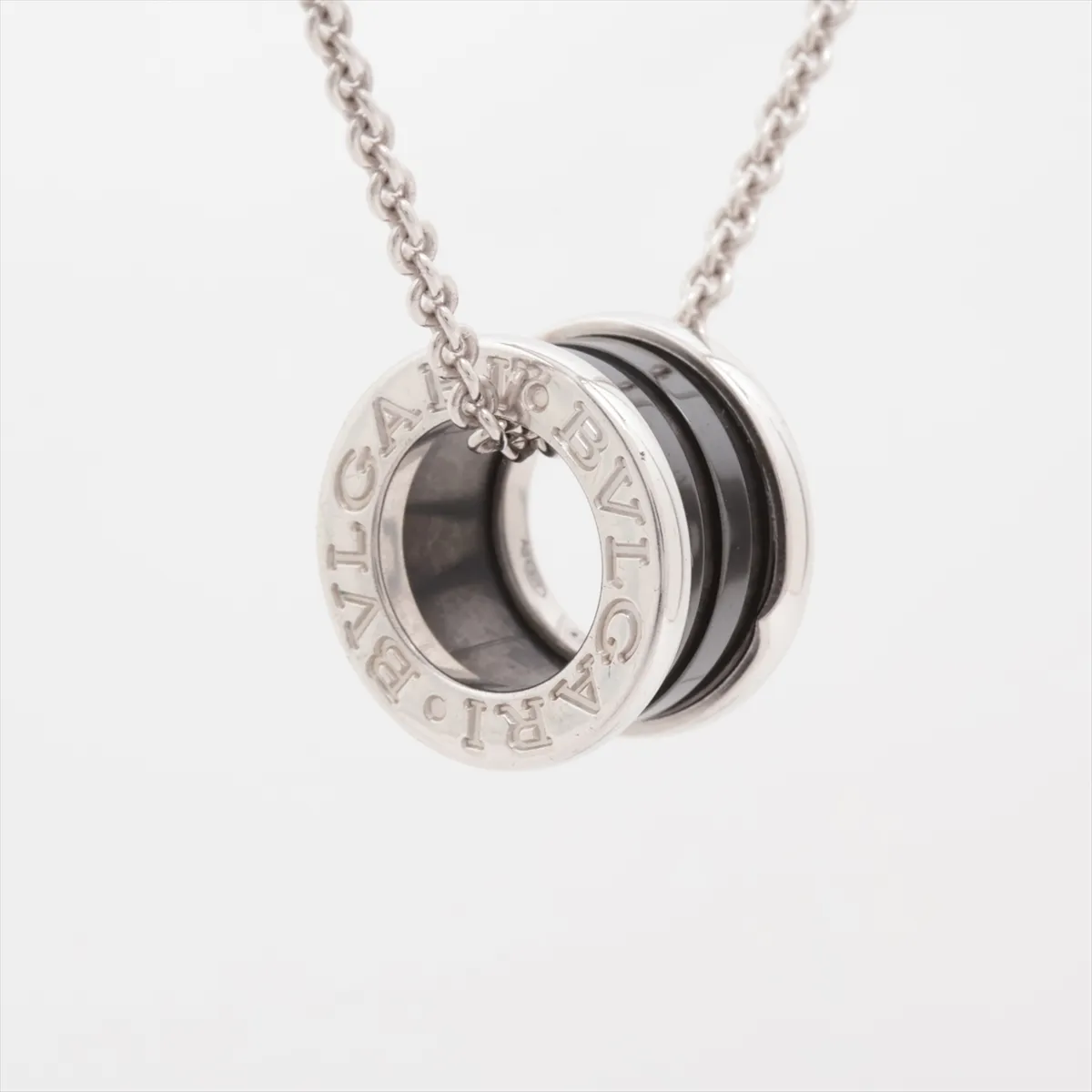 B Zero One Save the Children Charity Necklace 925 x Black Ceramic 9.7g Black x Silver — view 2