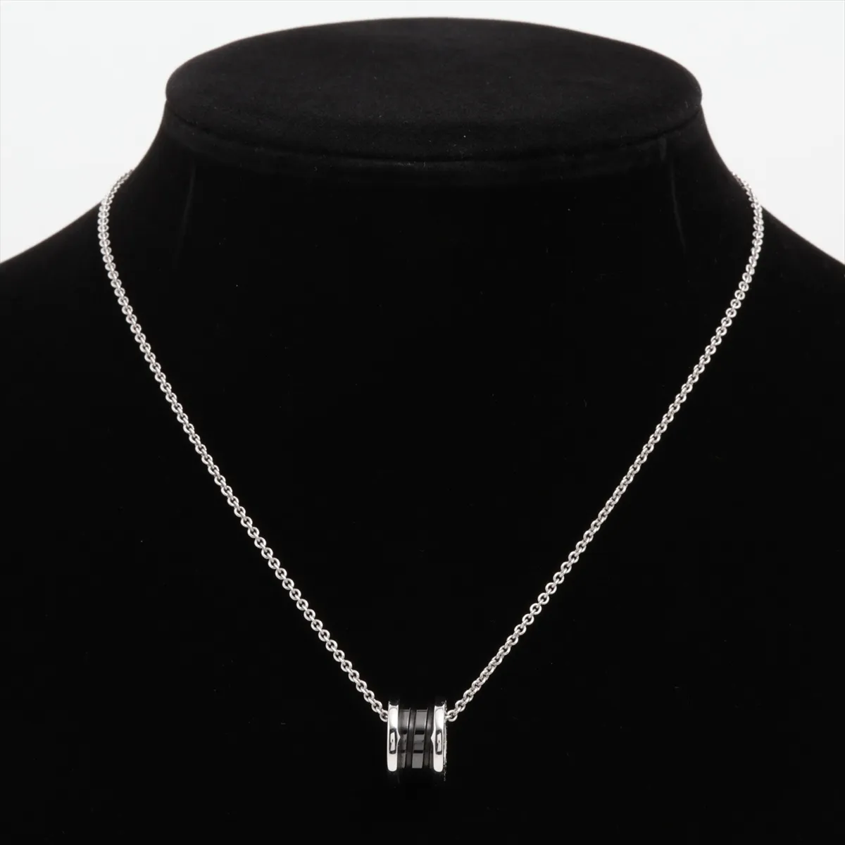 B Zero One Save the Children Charity Necklace 925 x Black Ceramic 9.7g Black x Silver — view 5