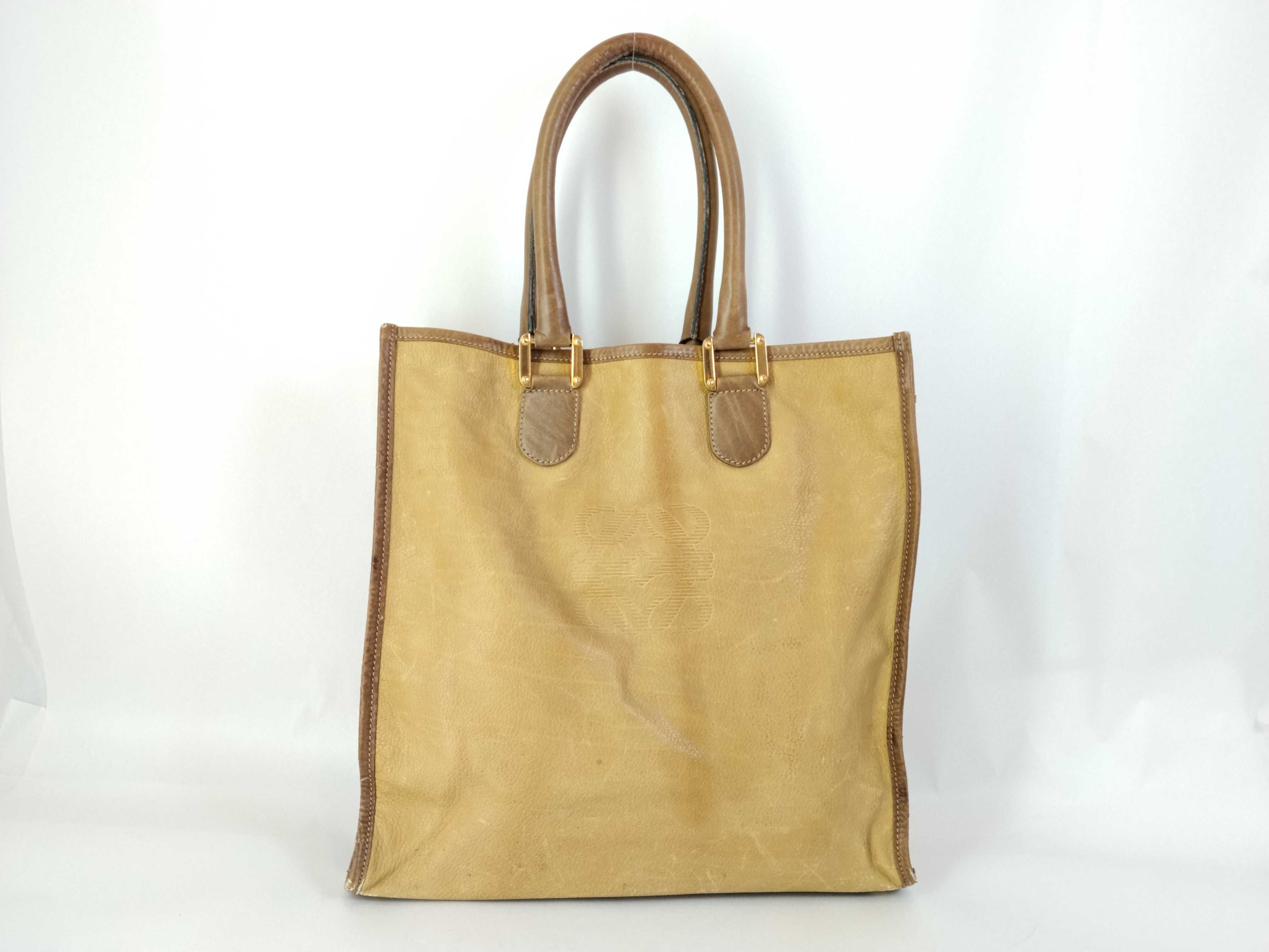 Anagram Leather Tote Bag