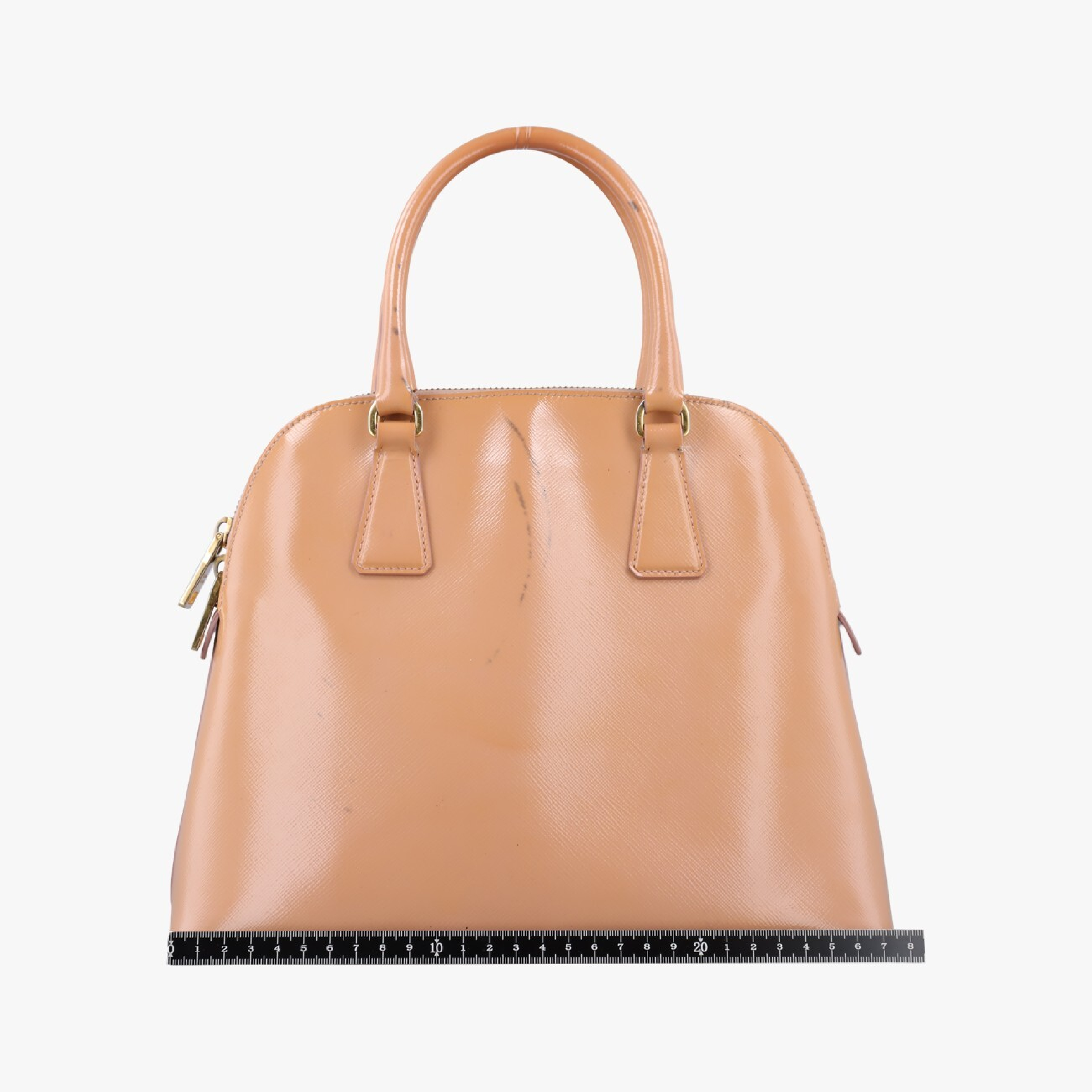 Promenade Beige Saffiano Patent BN2567 25 Handbag — view 2