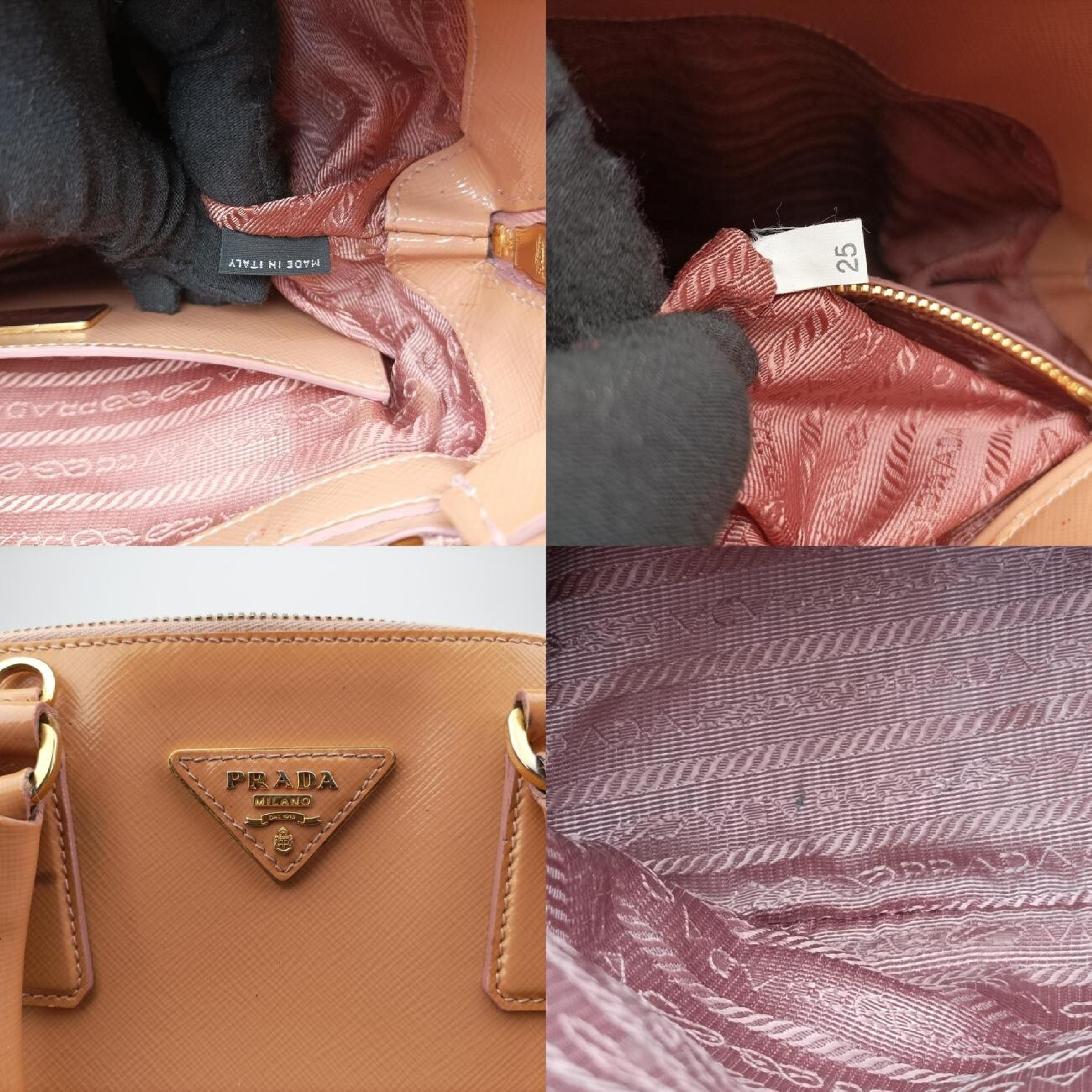 Promenade Beige Saffiano Patent BN2567 25 Handbag — view 8