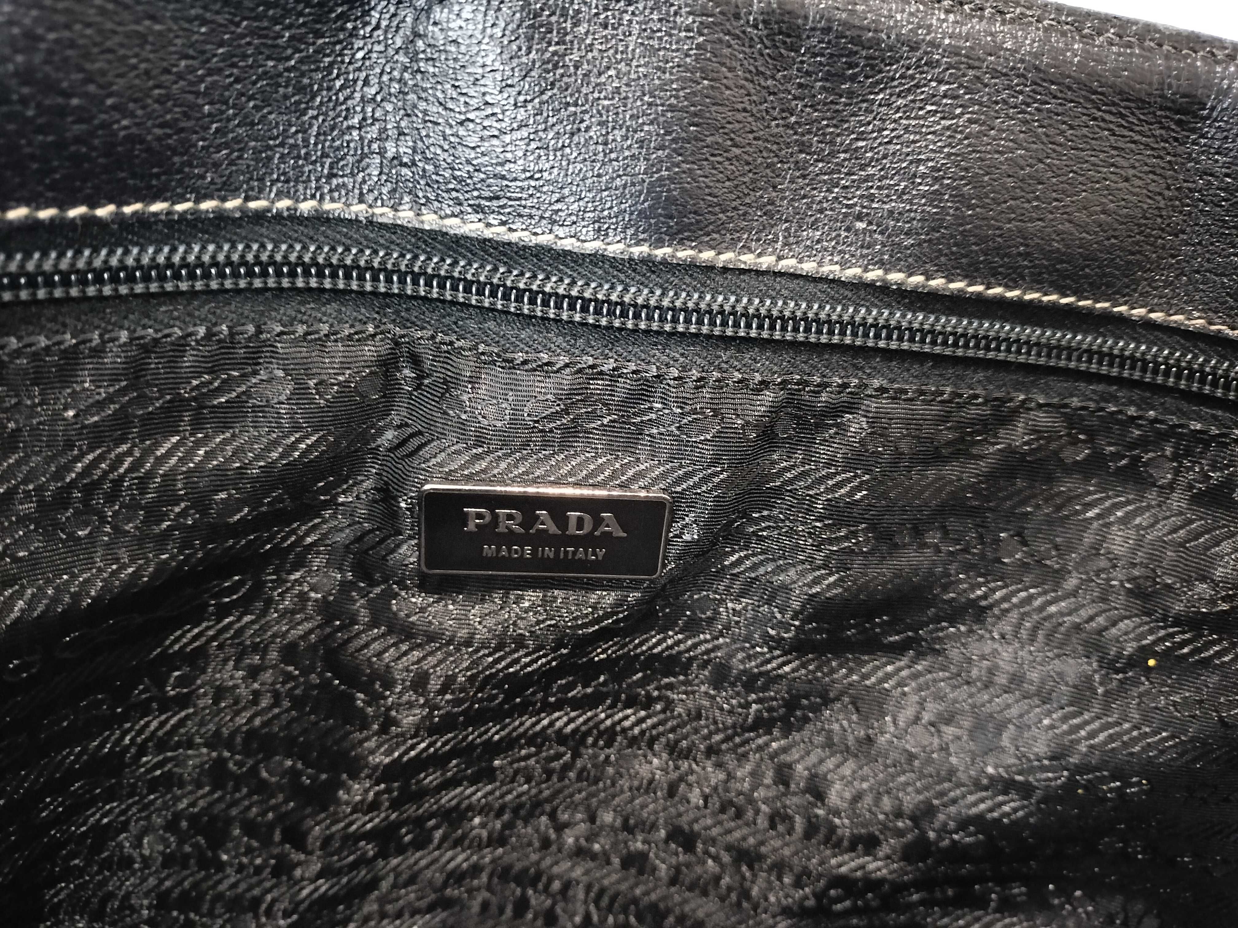 Canvas Triangle Logo Leather Handbag — view 10