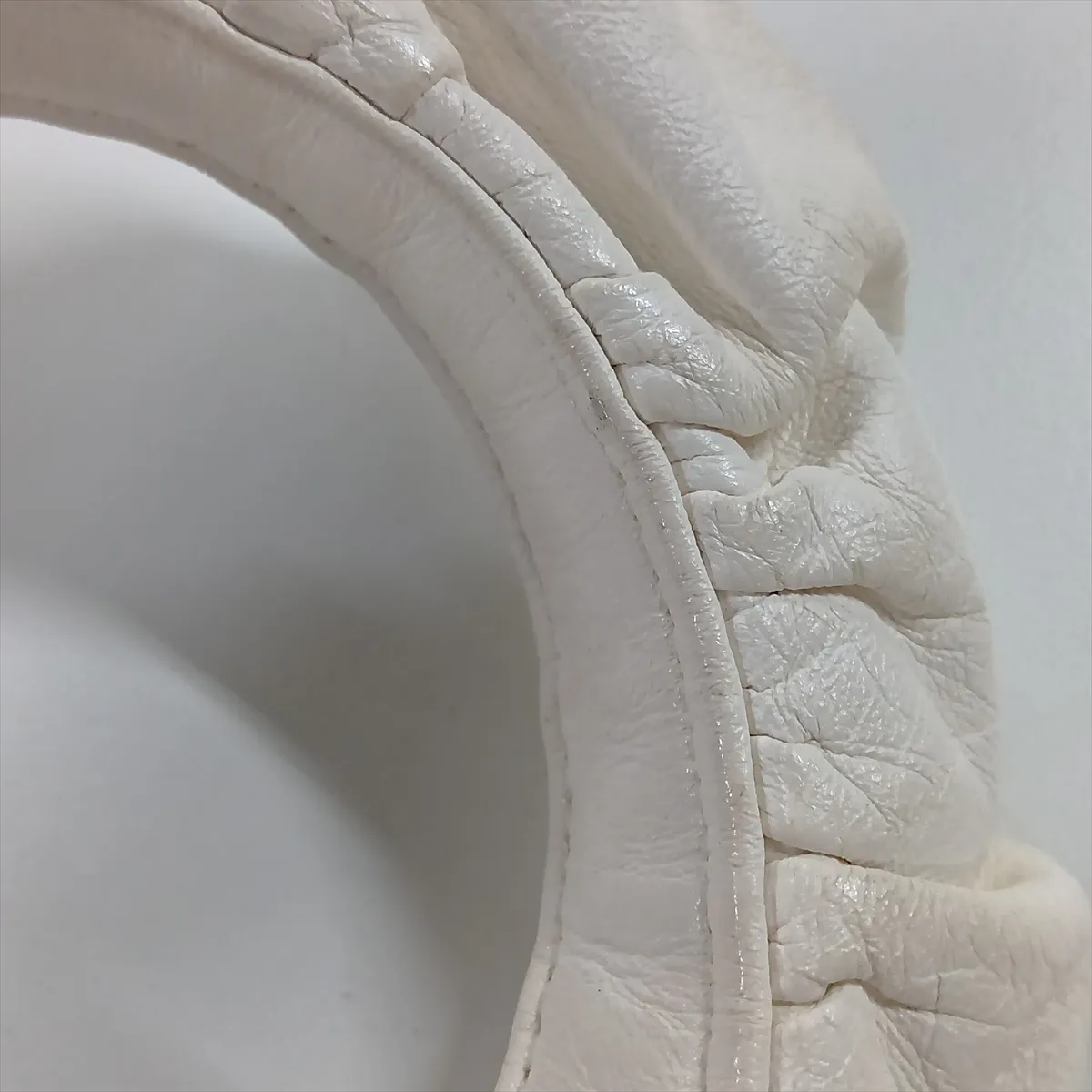 Matelassé Lambskin Single Flap Single Chain Bag, White with Gold Hardware, 30607958 (Serial Number in the 30s), AS2203 — view 14