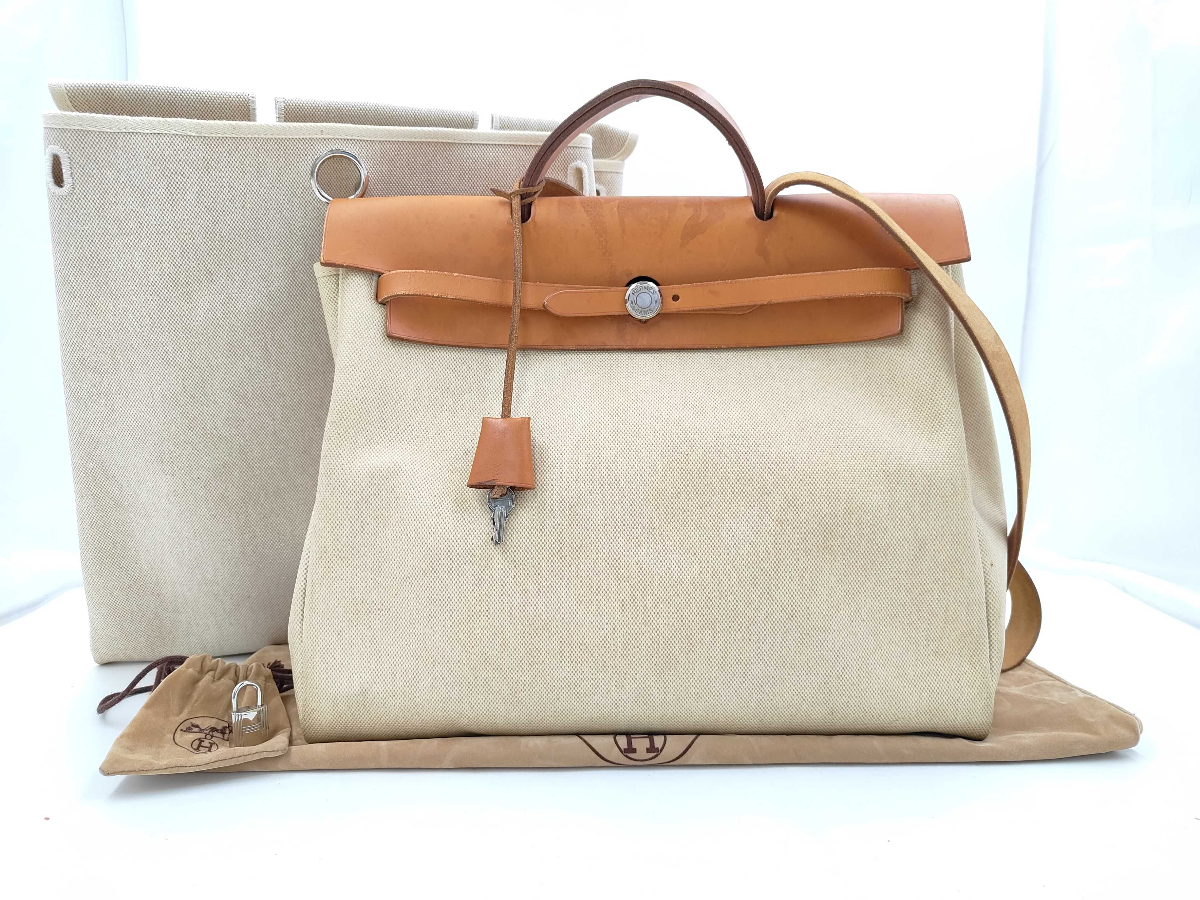 Herbag Toile H Leather Handbag Shoulder Bag