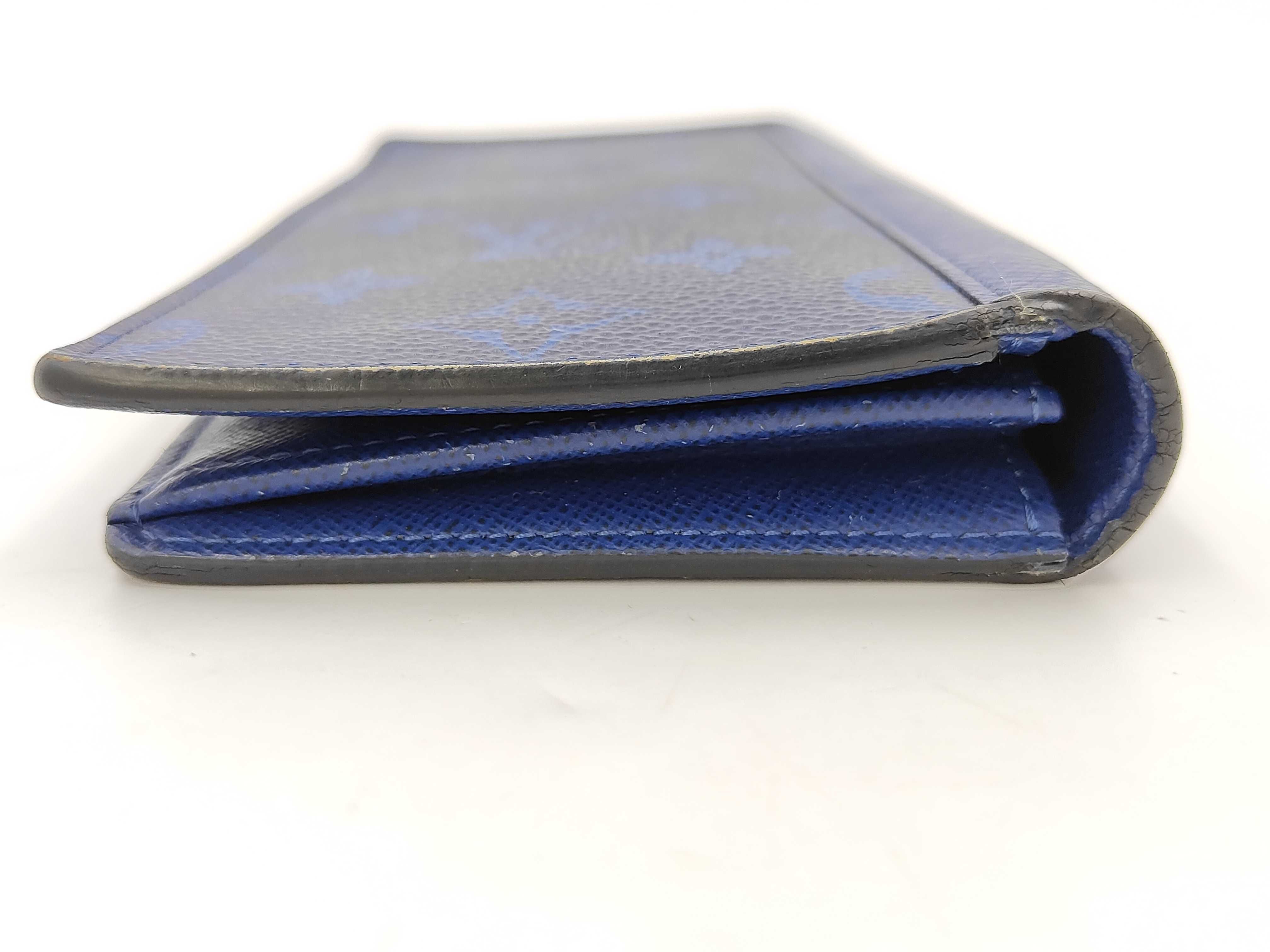 M30297 Taigarama Monogram Blue Portefeuille Brazza Wallet — view 4