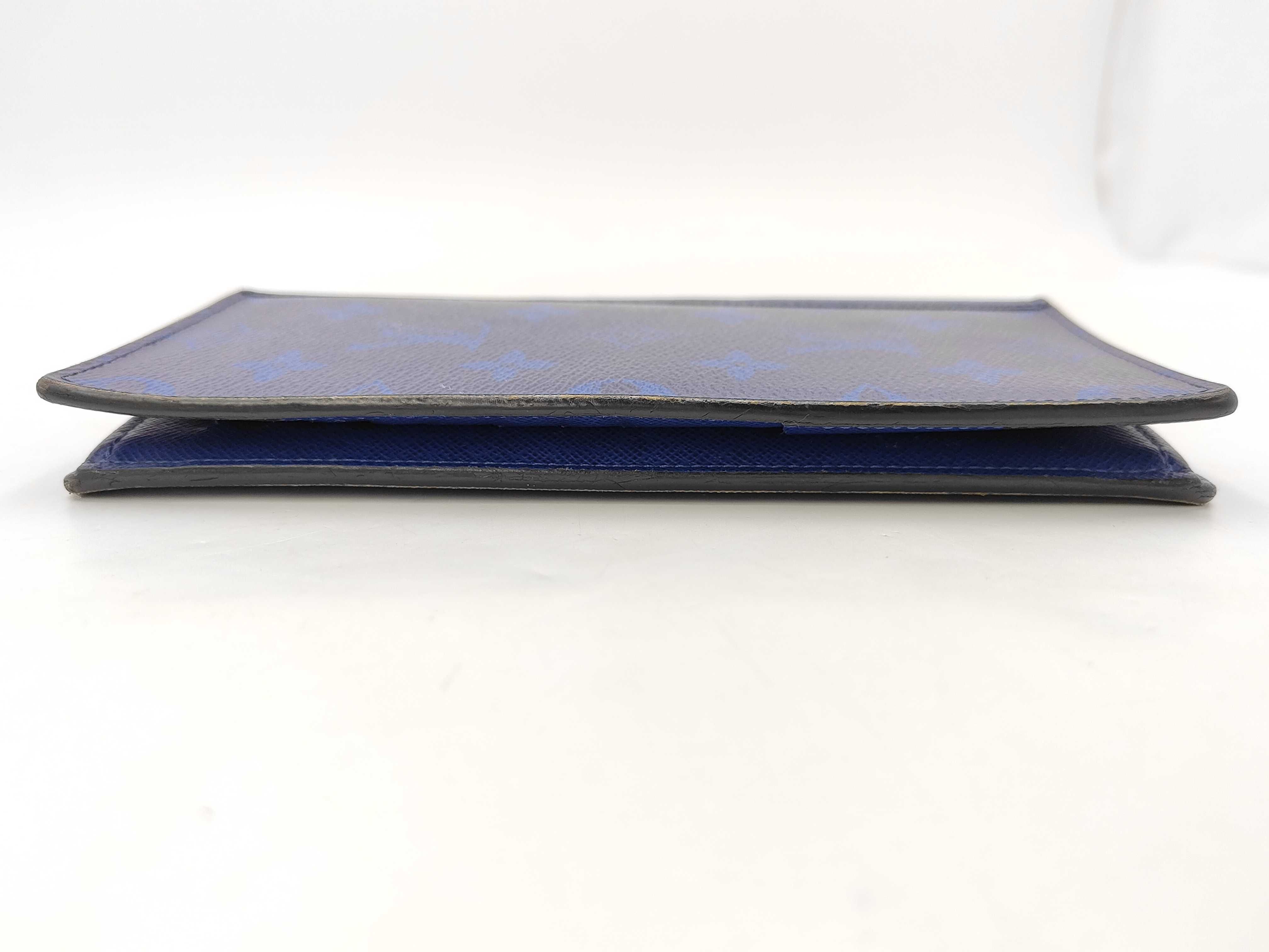 M30297 Taigarama Monogram Blue Portefeuille Brazza Wallet — view 7