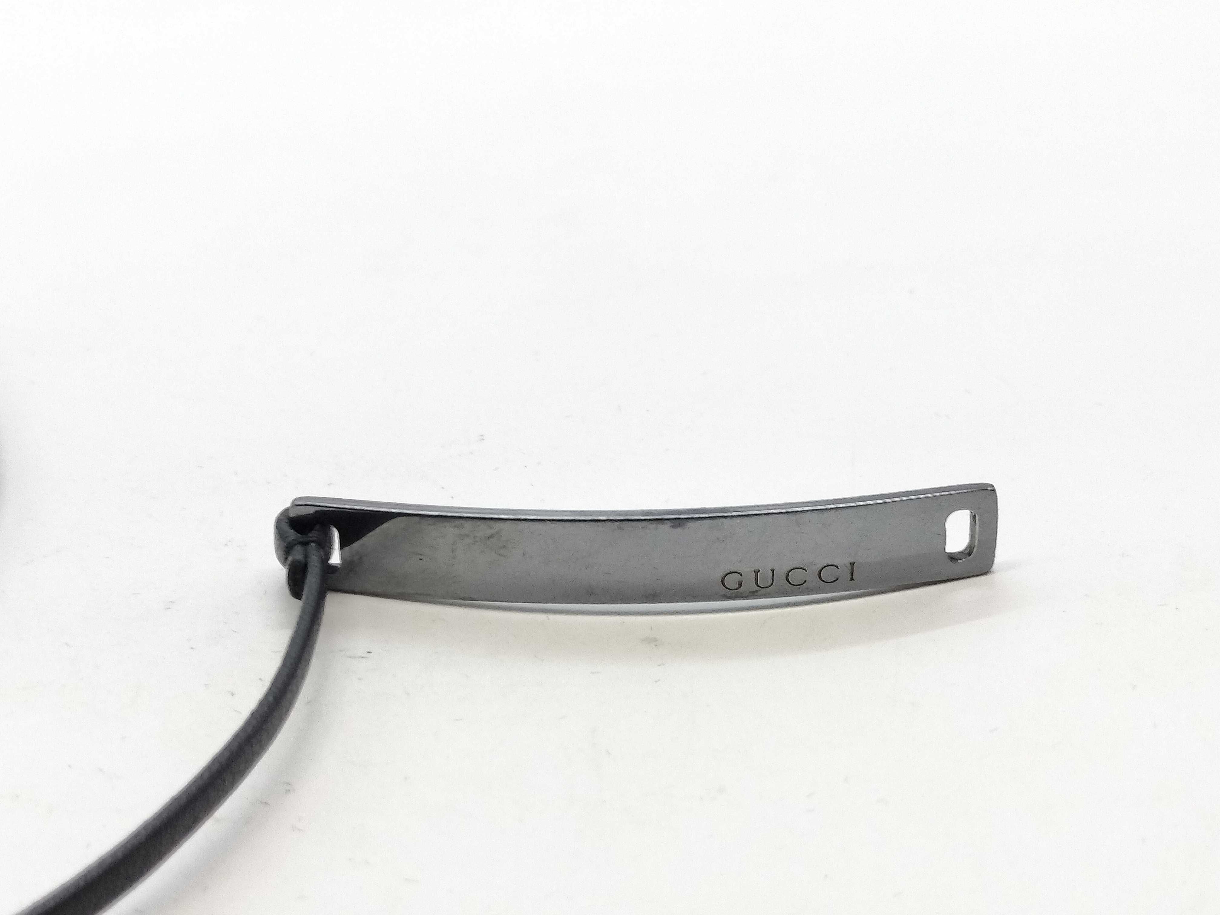 Leather Choker Silver Necklace — view 5