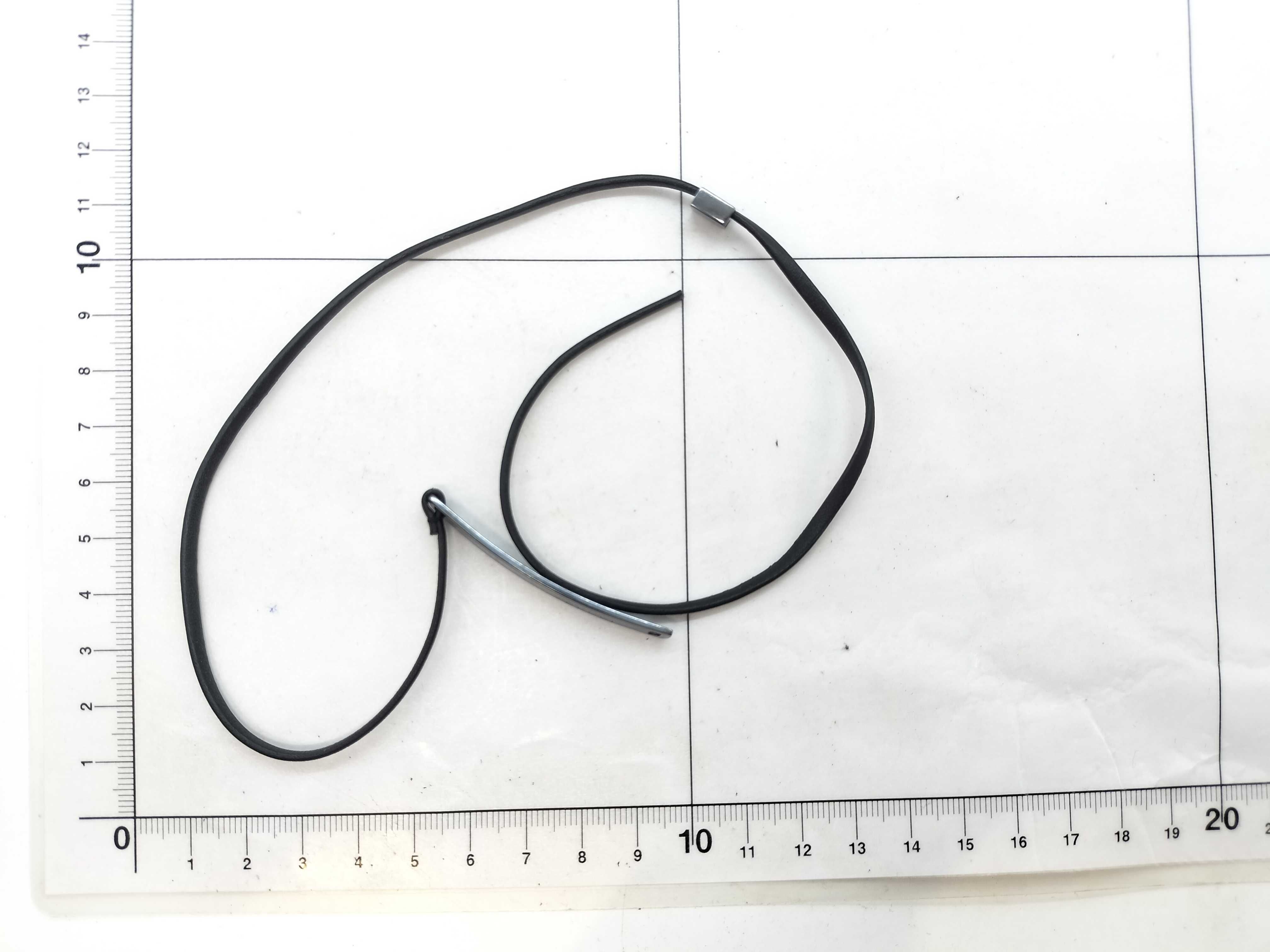 Leather Choker Silver Necklace — view 6