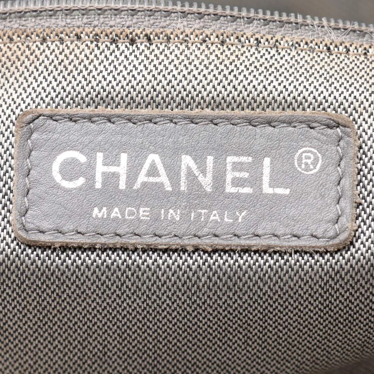 New Mademoiselle Lambskin x Vinyl Chain Tote Bag, Black with Silver Hardware, 10273592 (Serial Number in the 10s) — view 11