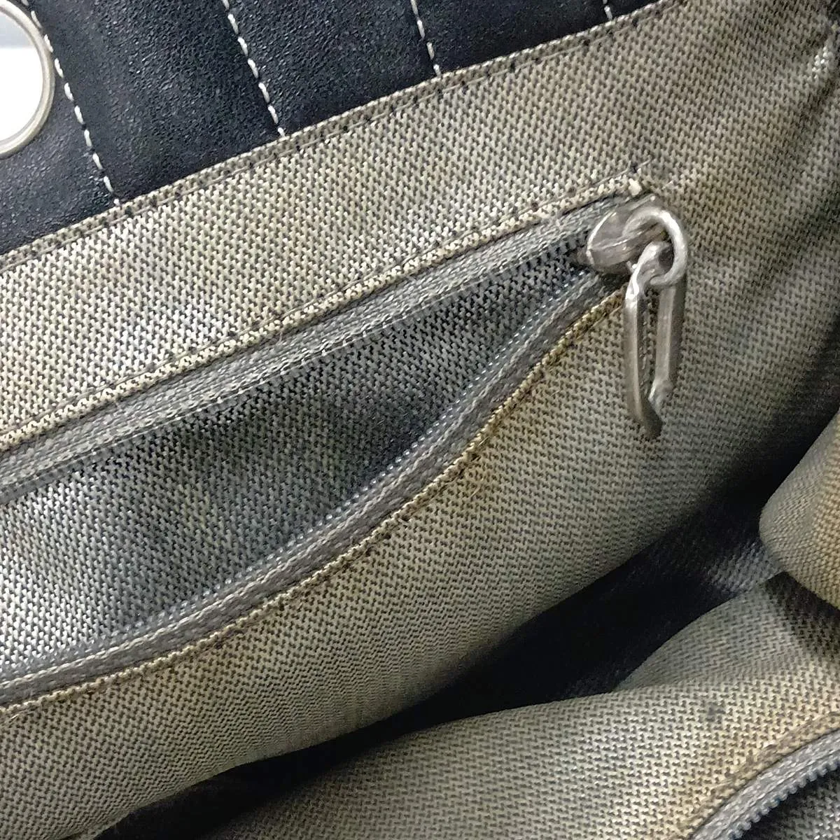 New Mademoiselle Lambskin x Vinyl Chain Tote Bag, Black with Silver Hardware, 10273592 (Serial Number in the 10s) — view 15