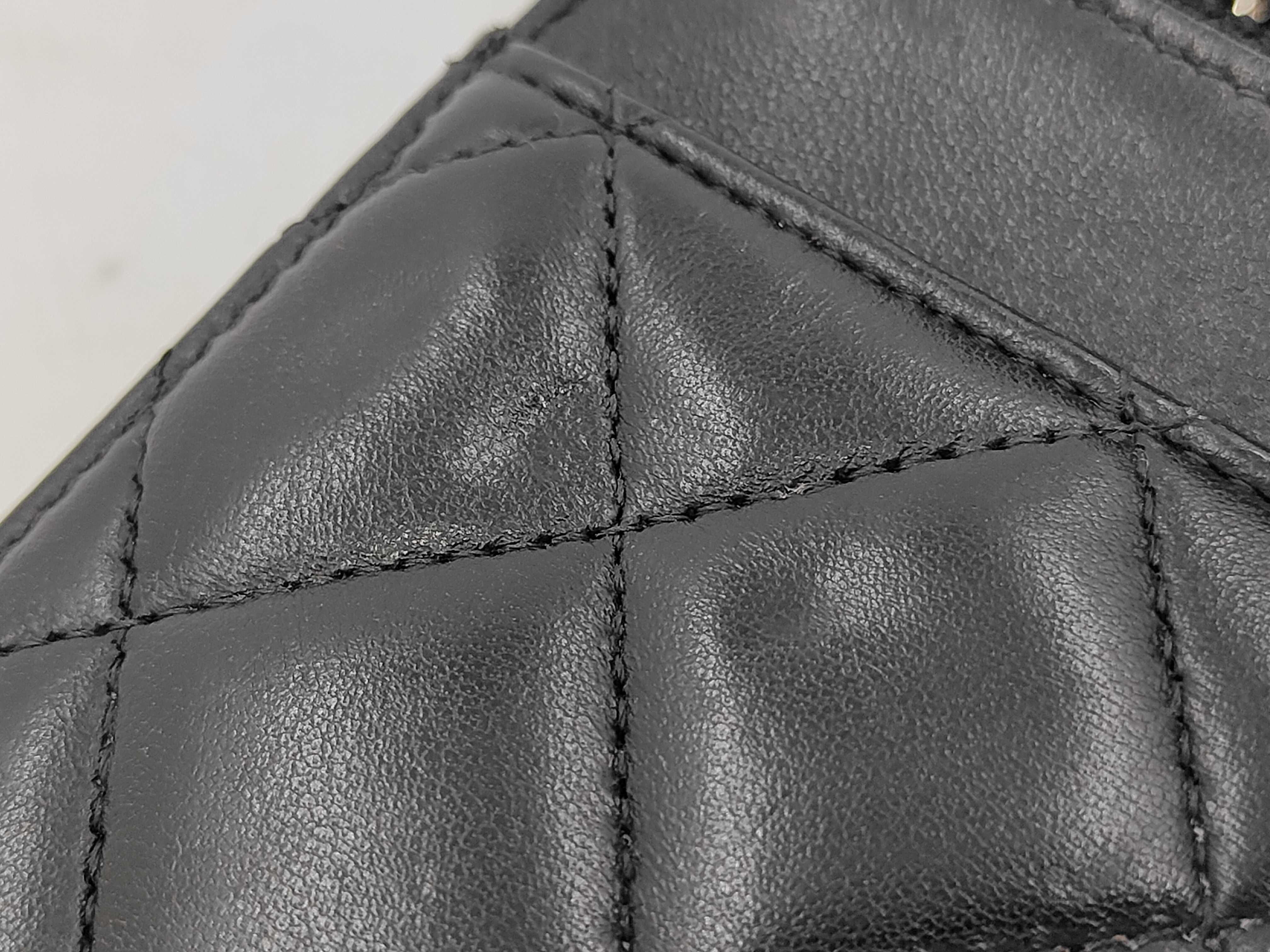 Mini Matelassé Chain Wallet, Lambskin, Black, Serial Number 22, Shoulder Bag — view 12