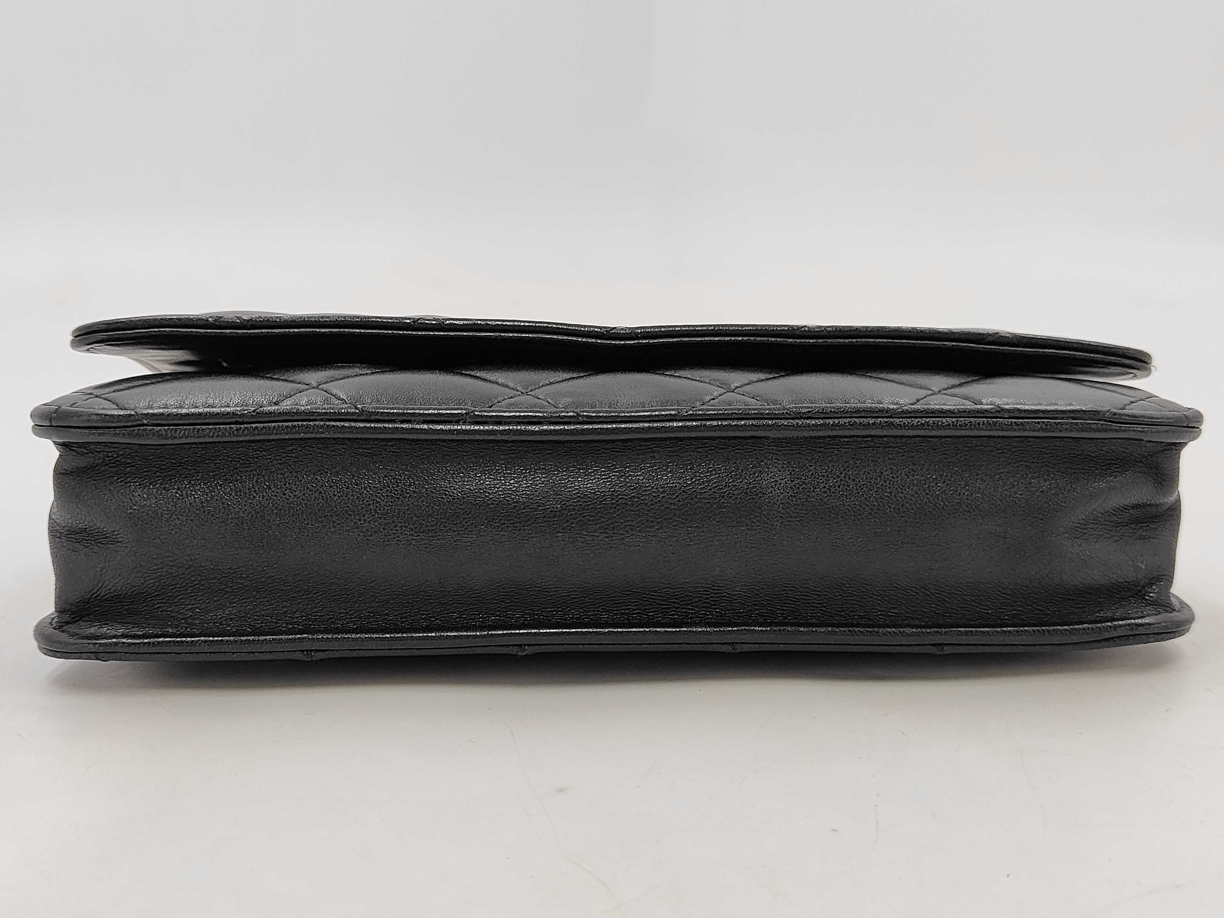 Mini Matelassé Chain Wallet, Lambskin, Black, Serial Number 22, Shoulder Bag — view 3