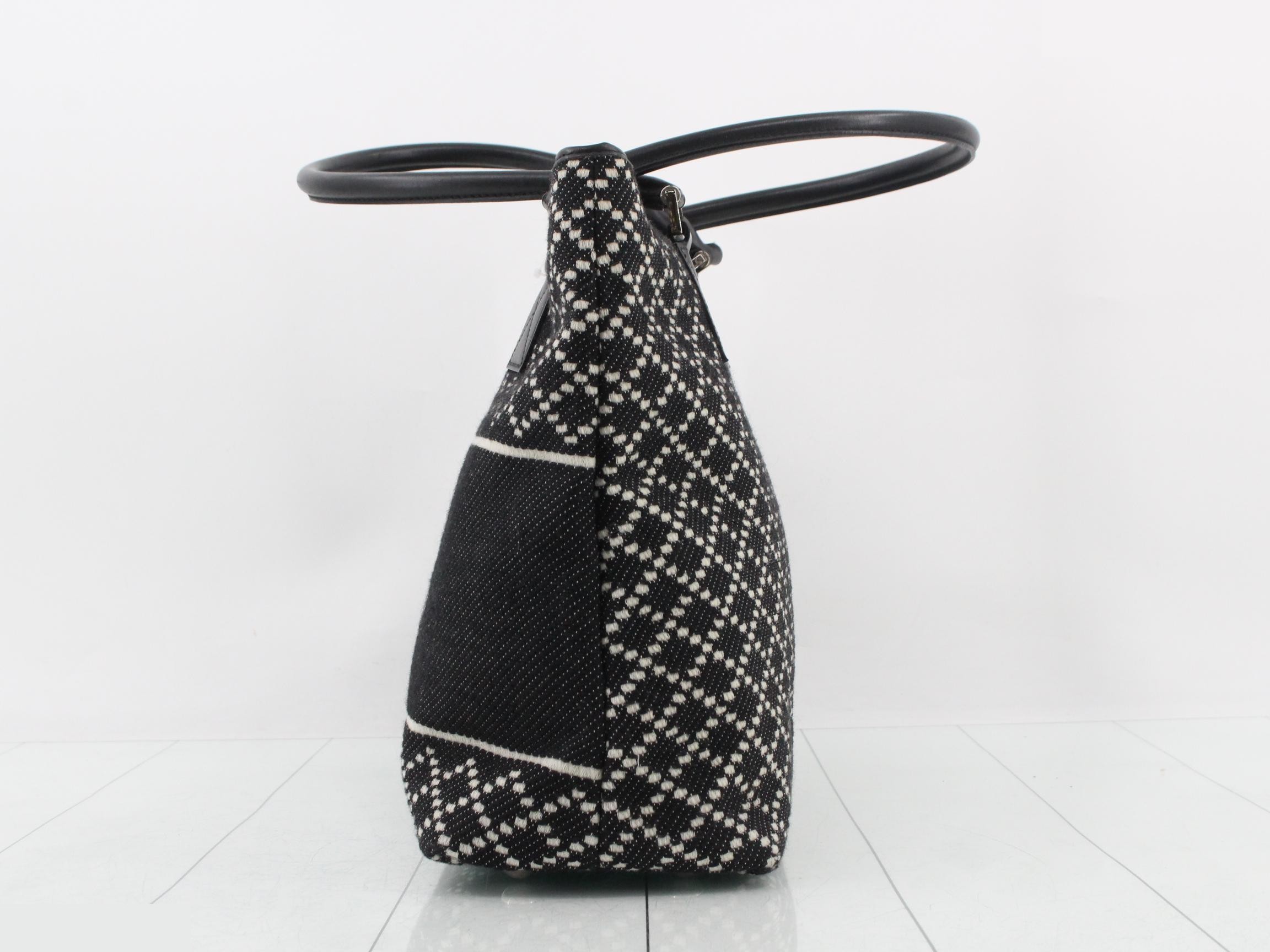Logo Diamante Canvas Handbag — view 3