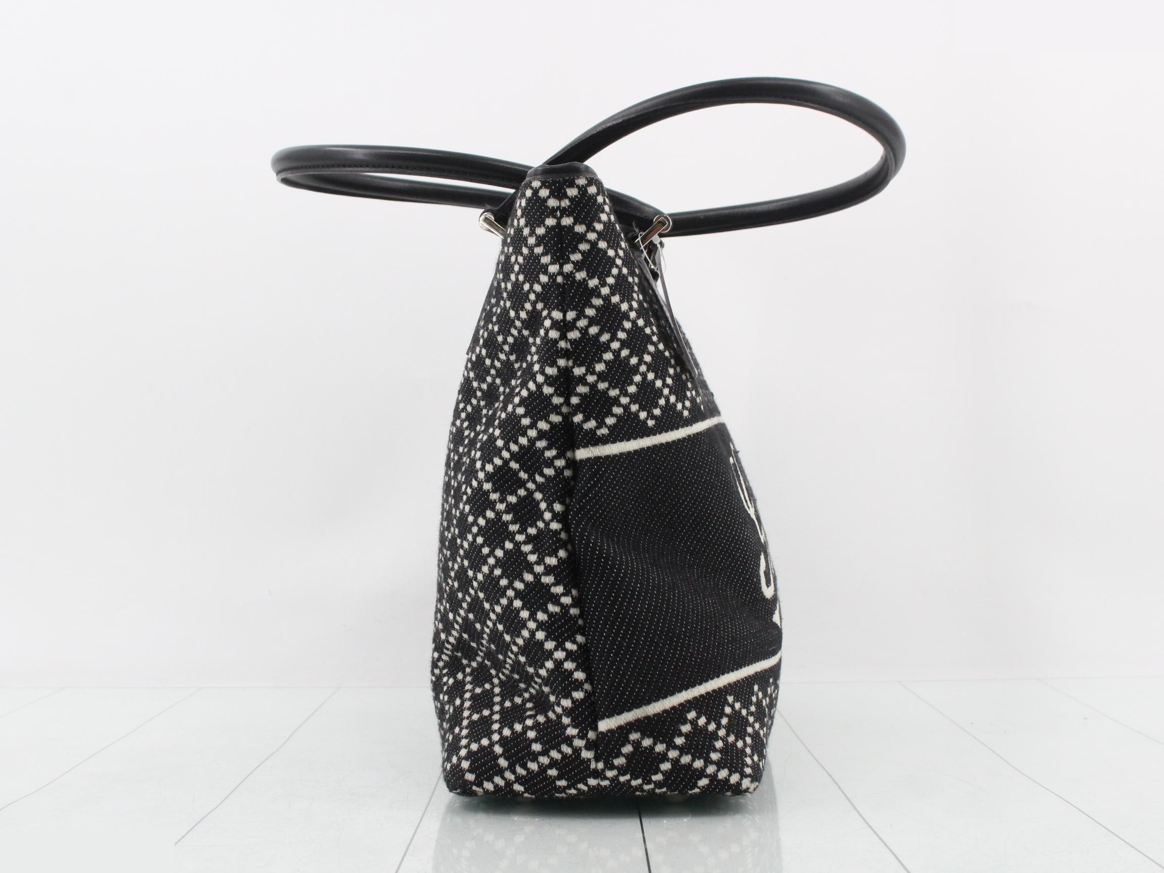 Logo Diamante Canvas Handbag — view 4