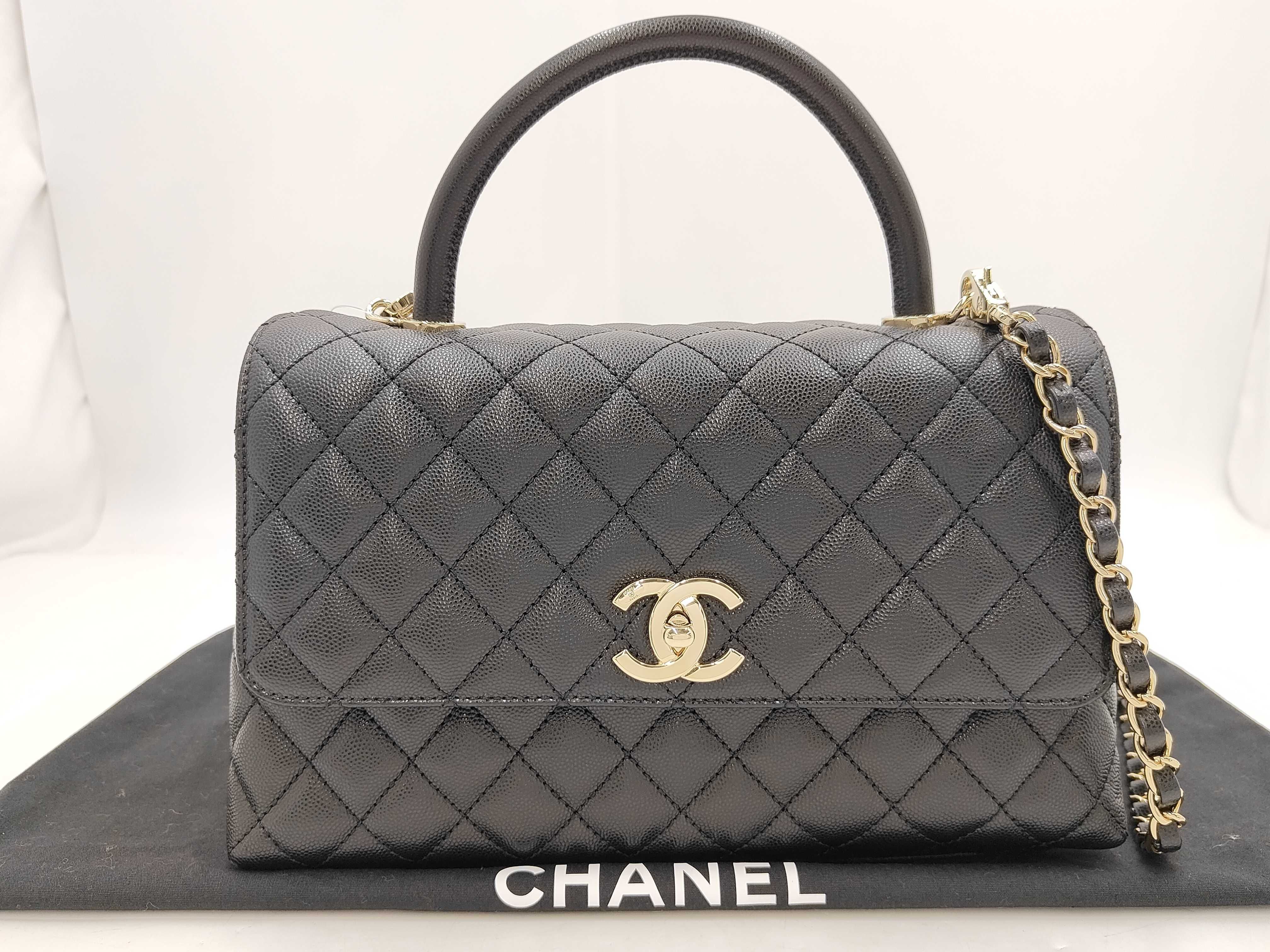 Caviar Skin Coco Handle Handbag