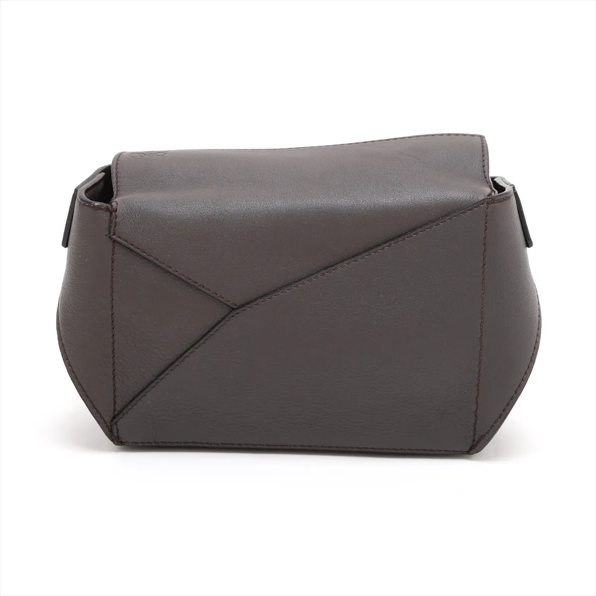 Puzzle Bag Leather Waist Pouch, Gray — view 2