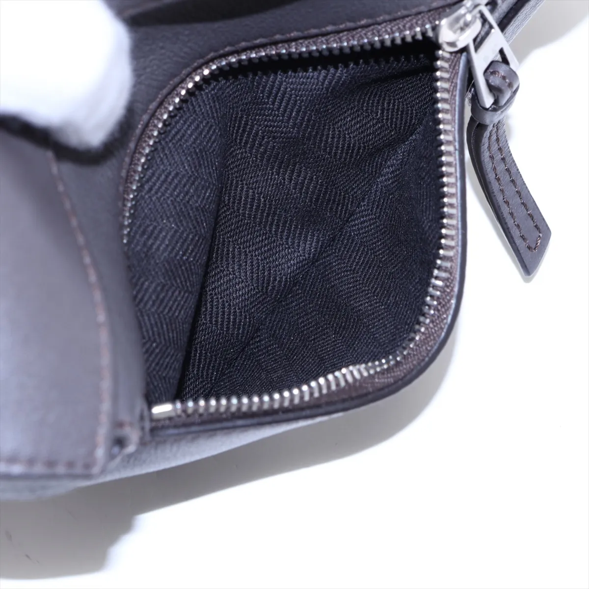 Puzzle Bag Leather Waist Pouch, Gray — view 7