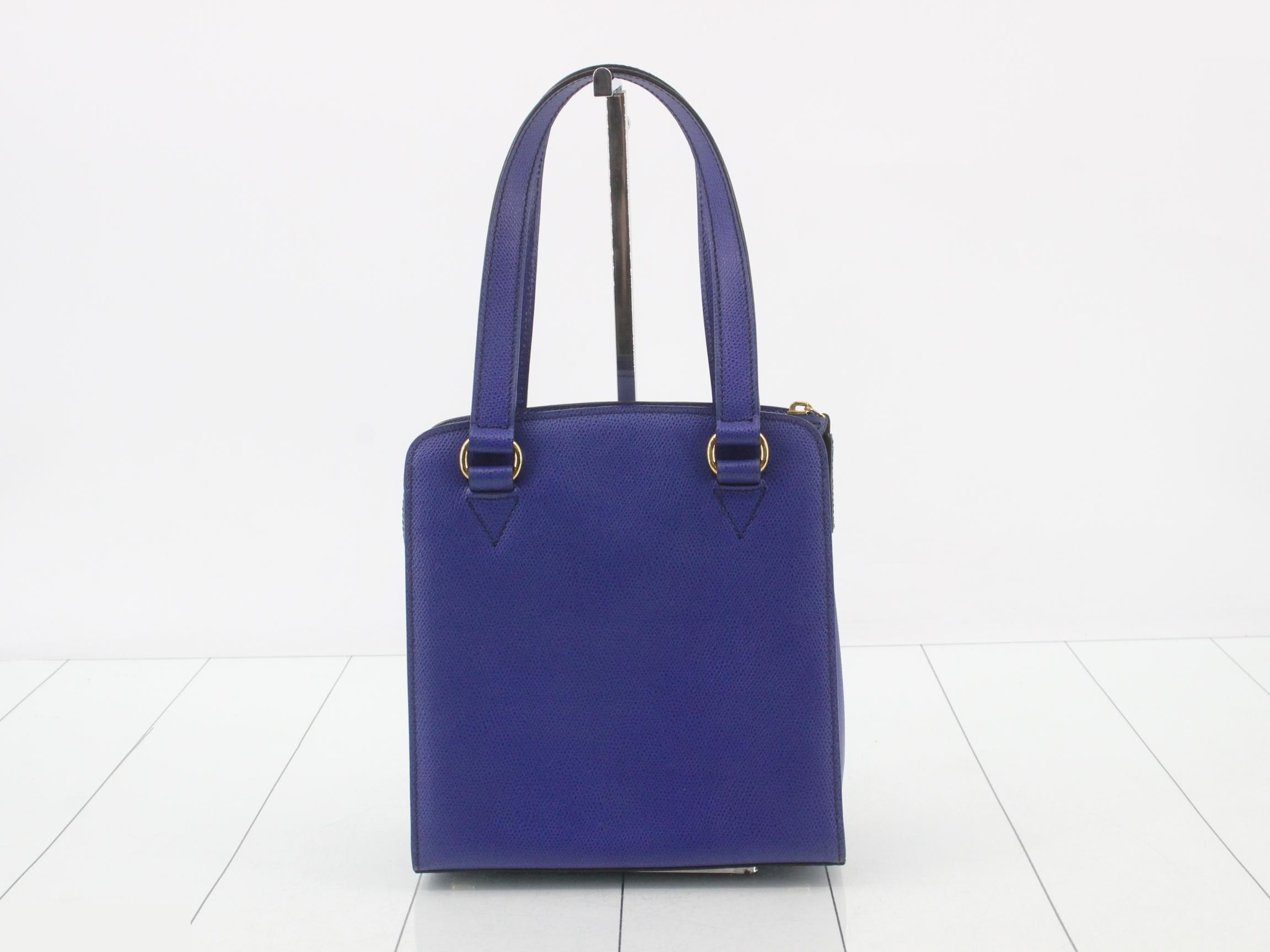 Handbag, leather, blue — view 2
