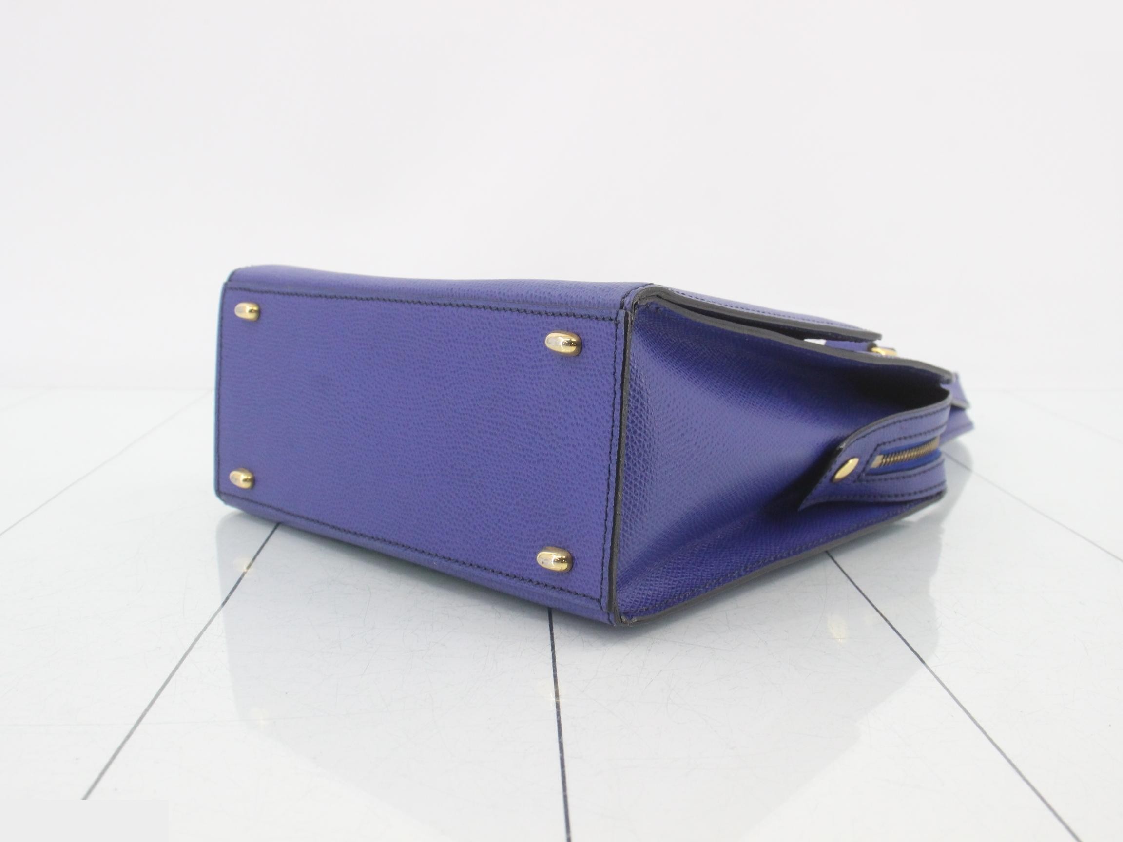 Handbag, leather, blue — view 6